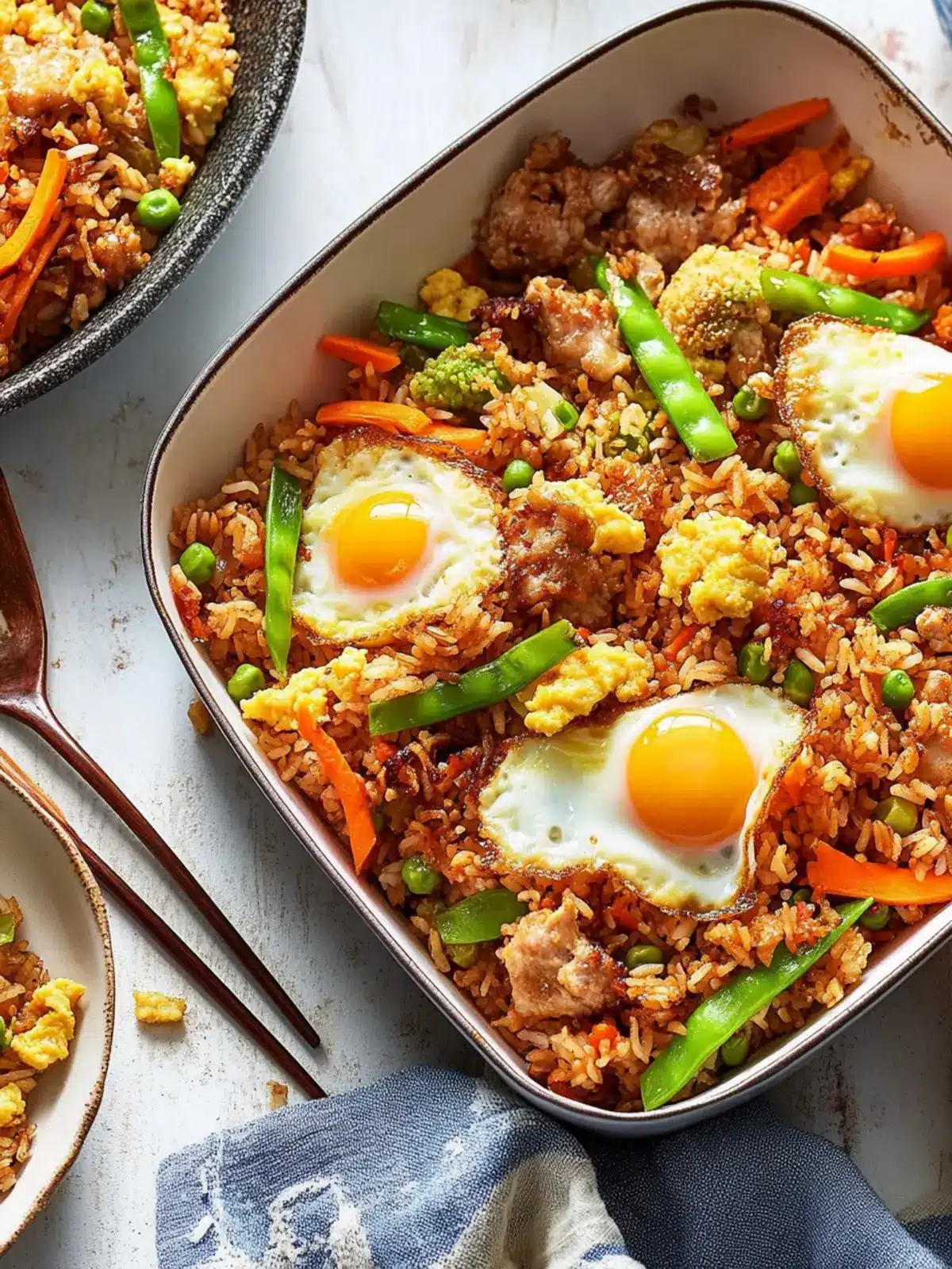 Tray Bake Egg Fried Rice