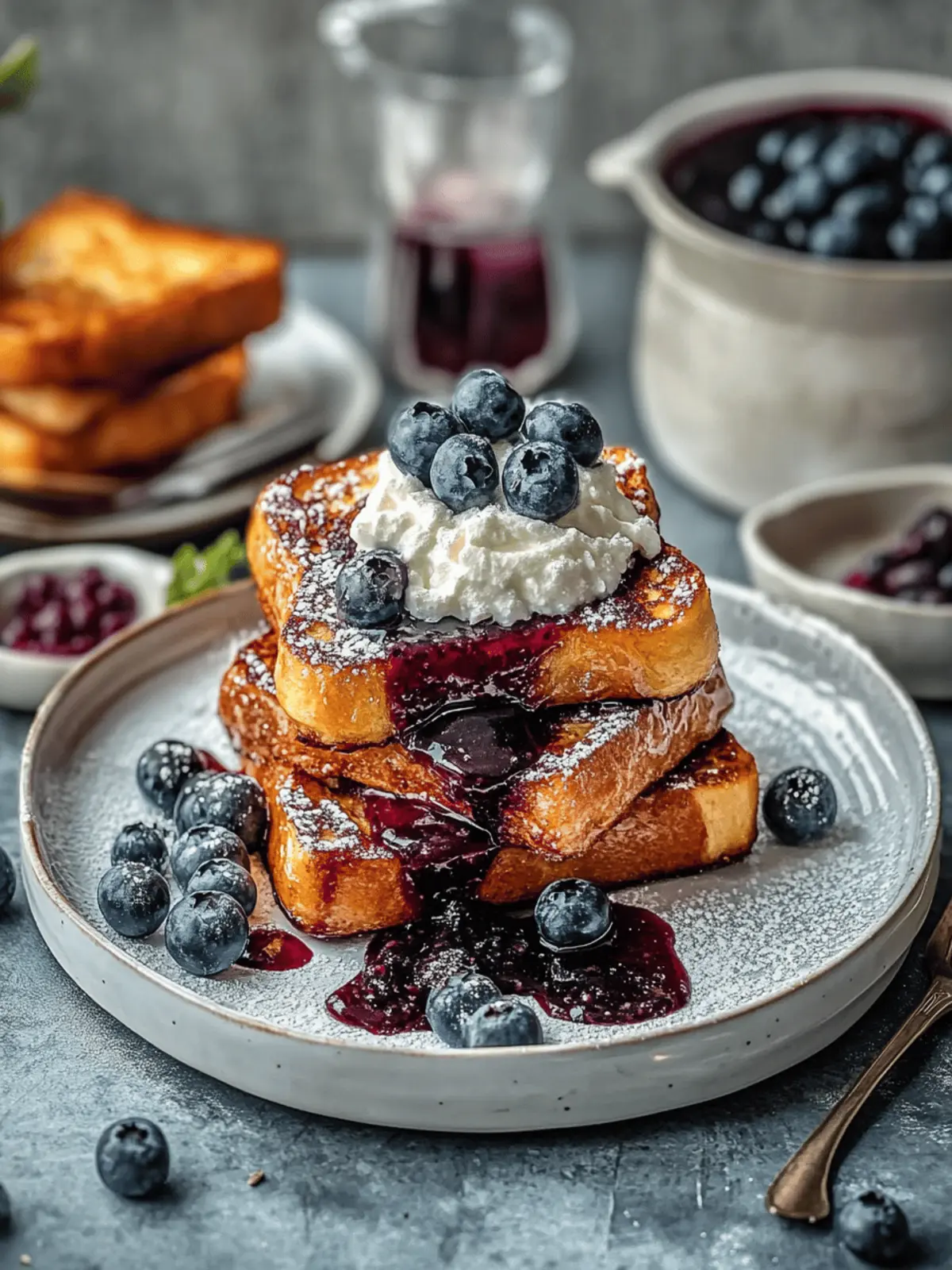 Decadent Brioche French Toast with Blueberry Compote Delight 3 Brioche French Toast with Blueberry Compote