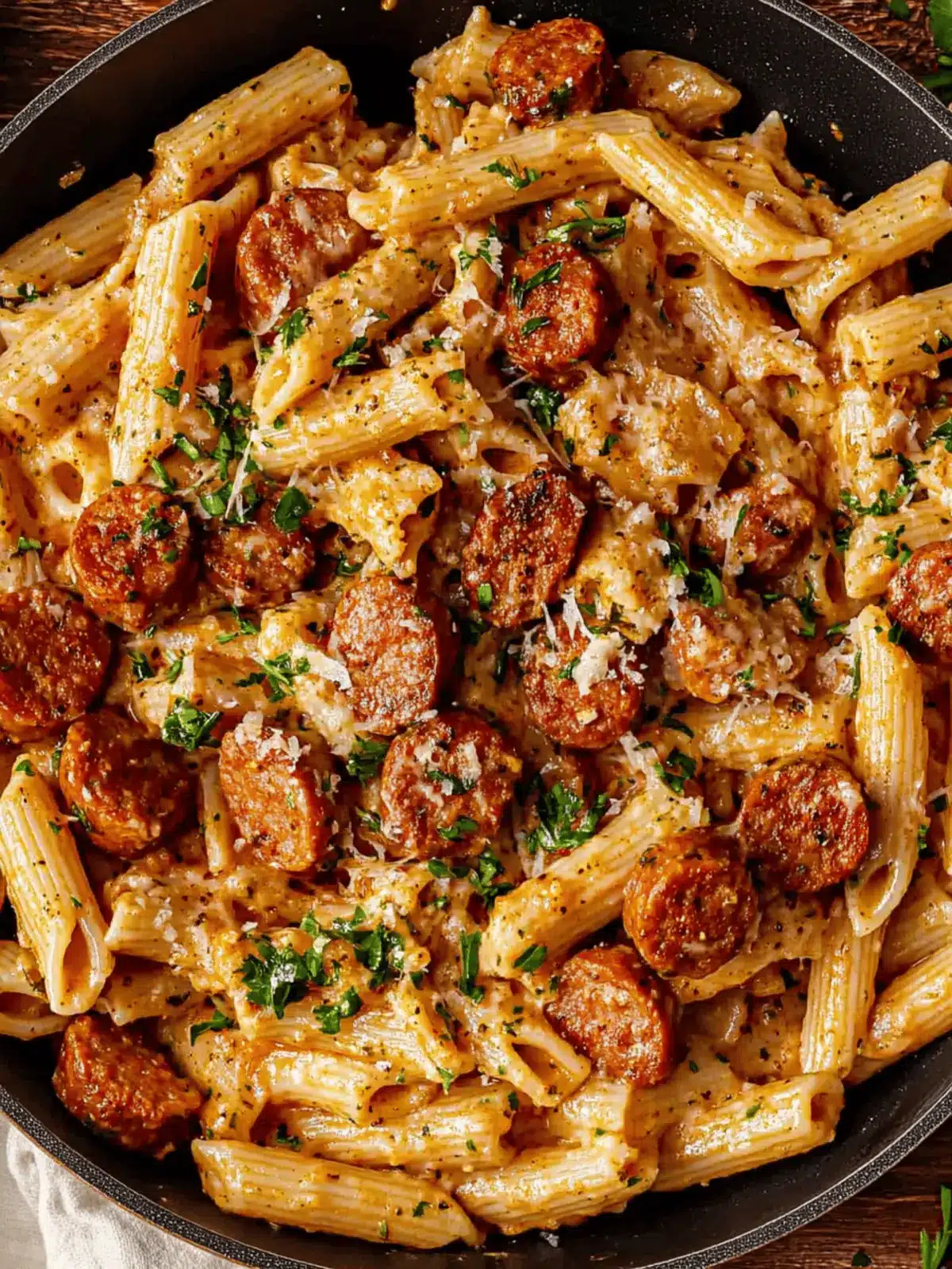 Creamy Cajun Sausage Pasta