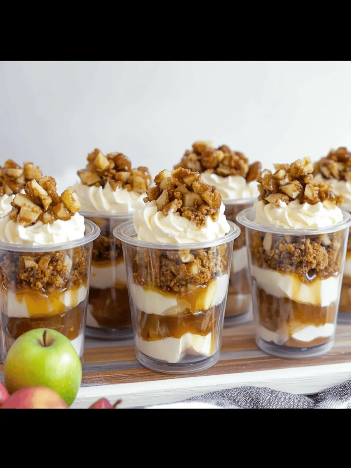 DLux Mini Dessert Cups Caramel Apple Trifles - Easy Thanksgiving Party Dessert