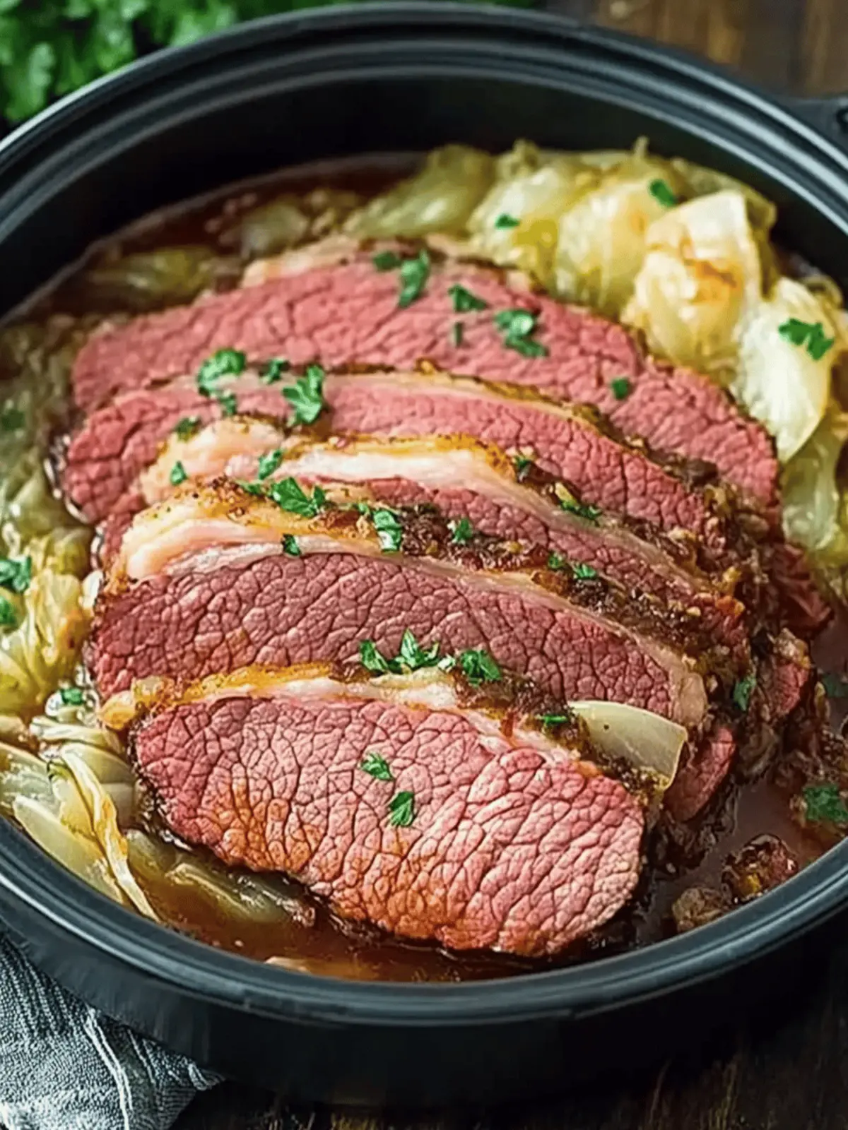 Slow Cooker Corned Beef and Cabbage