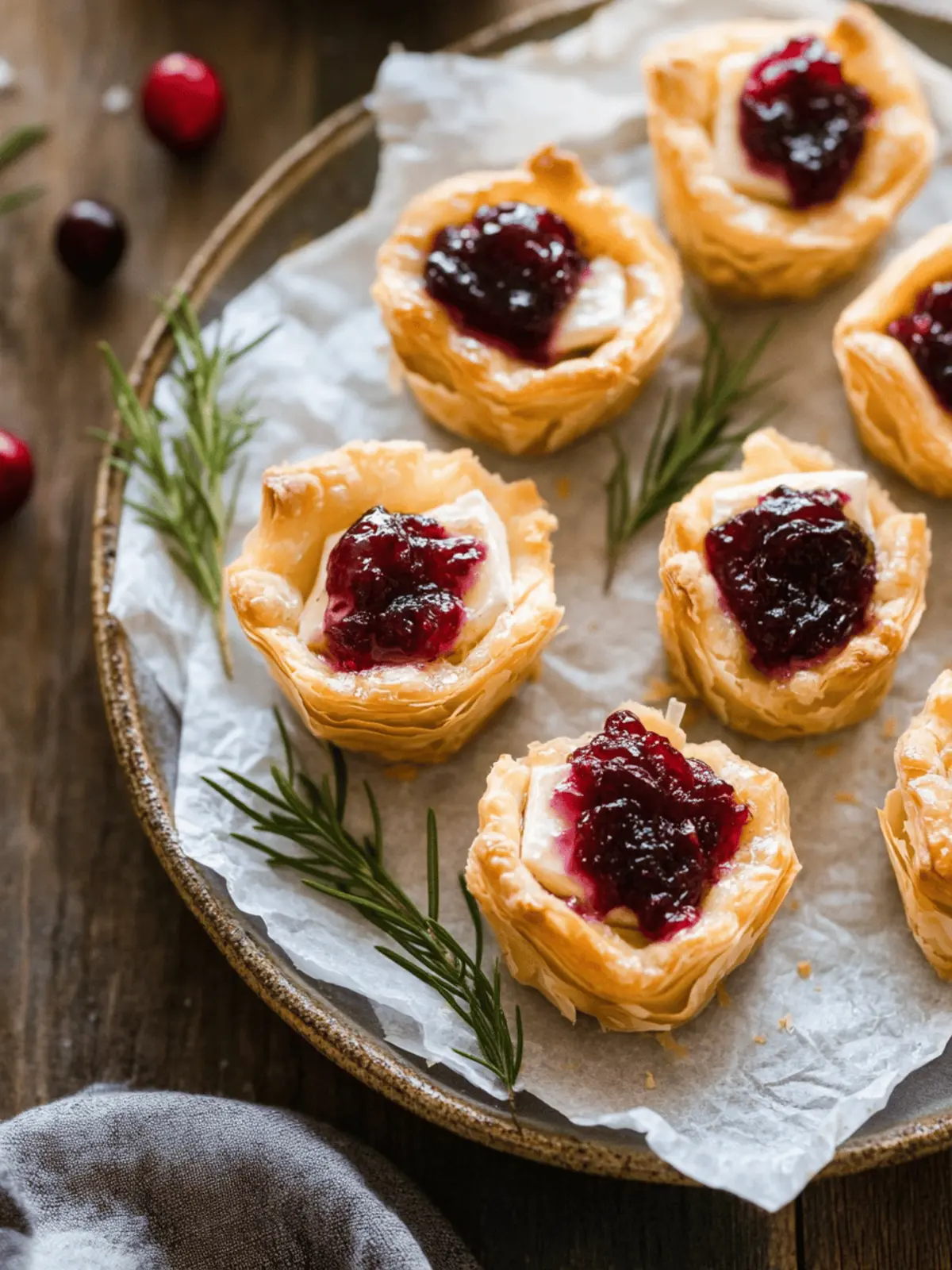 Baked Cranberry Brie Bites: Irresistibly Gooey & Simple Treats 4 Baked Cranberry Brie Bites