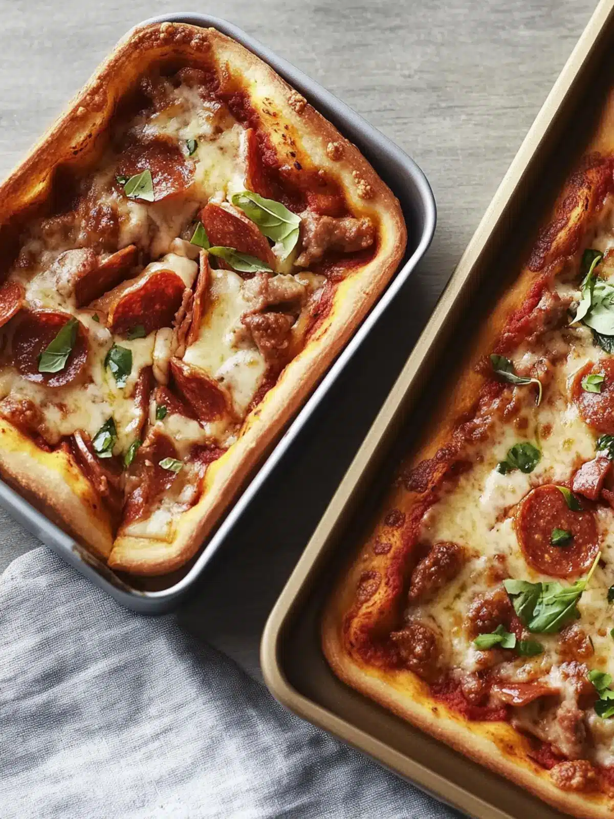 Loaf Pan Deep-Dish Pizza