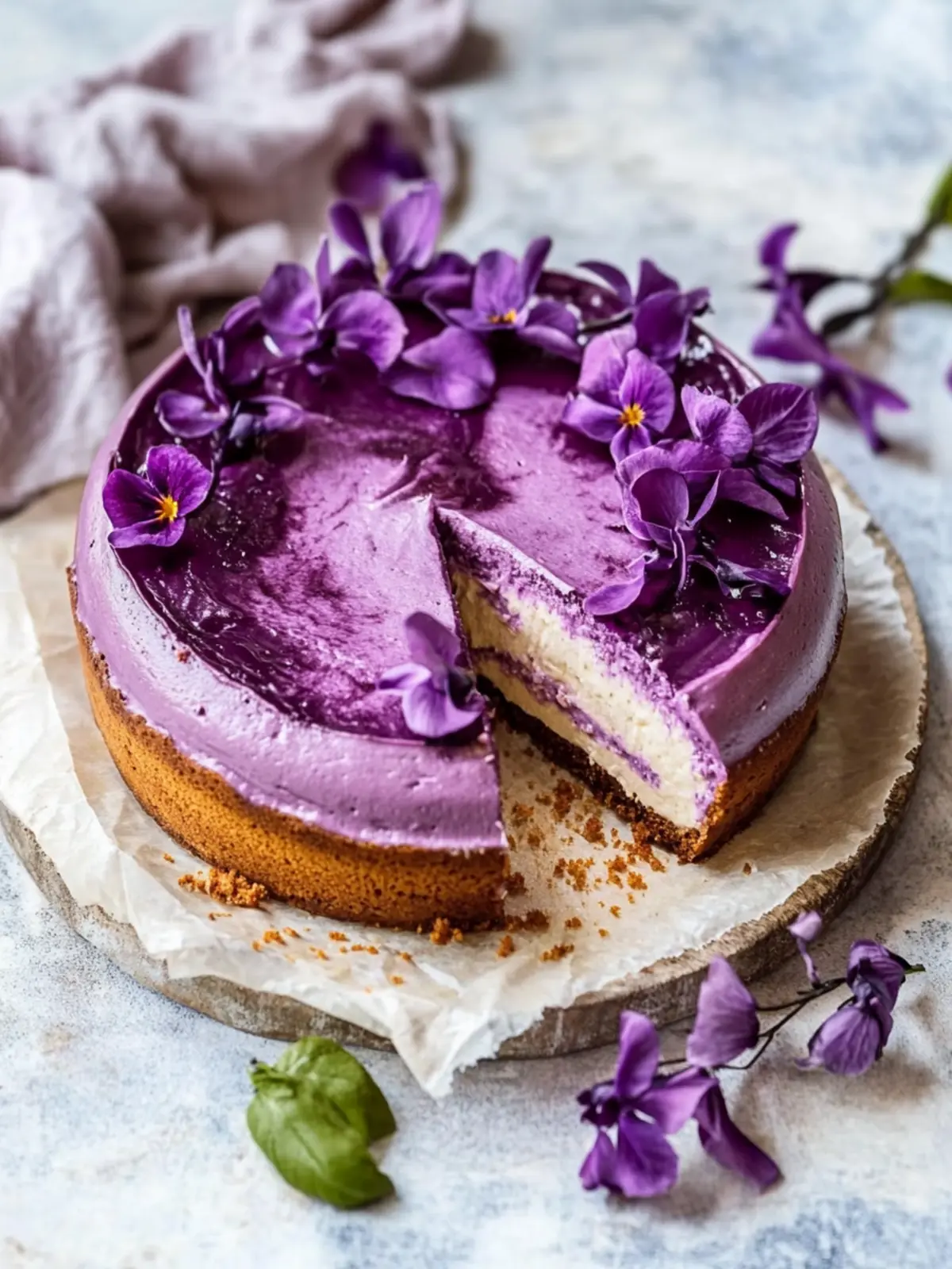 Ube Basque Cheesecake