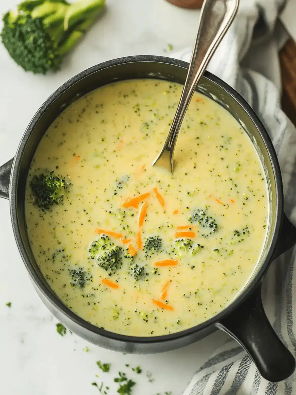 High Protein Broccoli Cheddar Soup