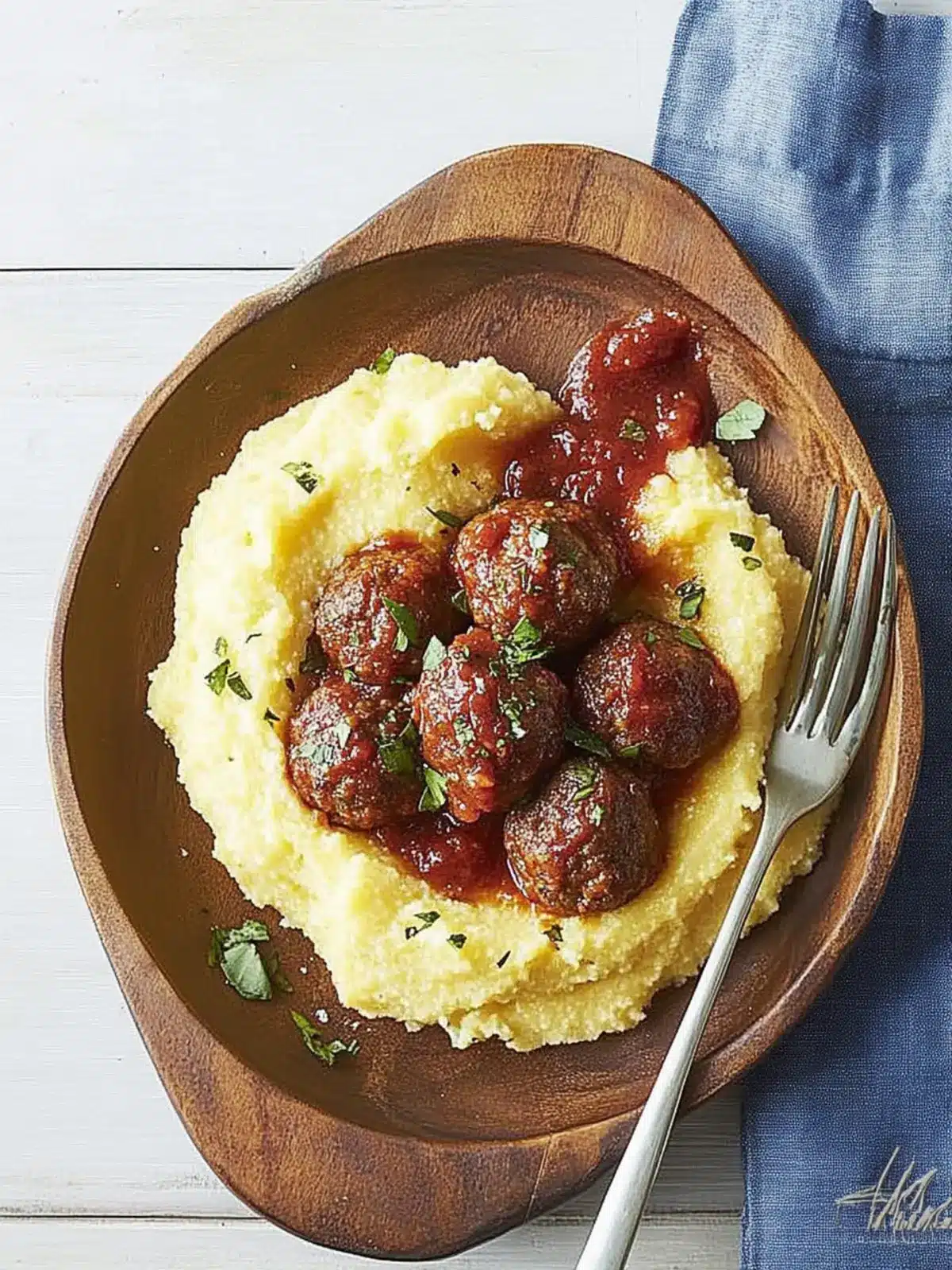 Polenta and Meatballs