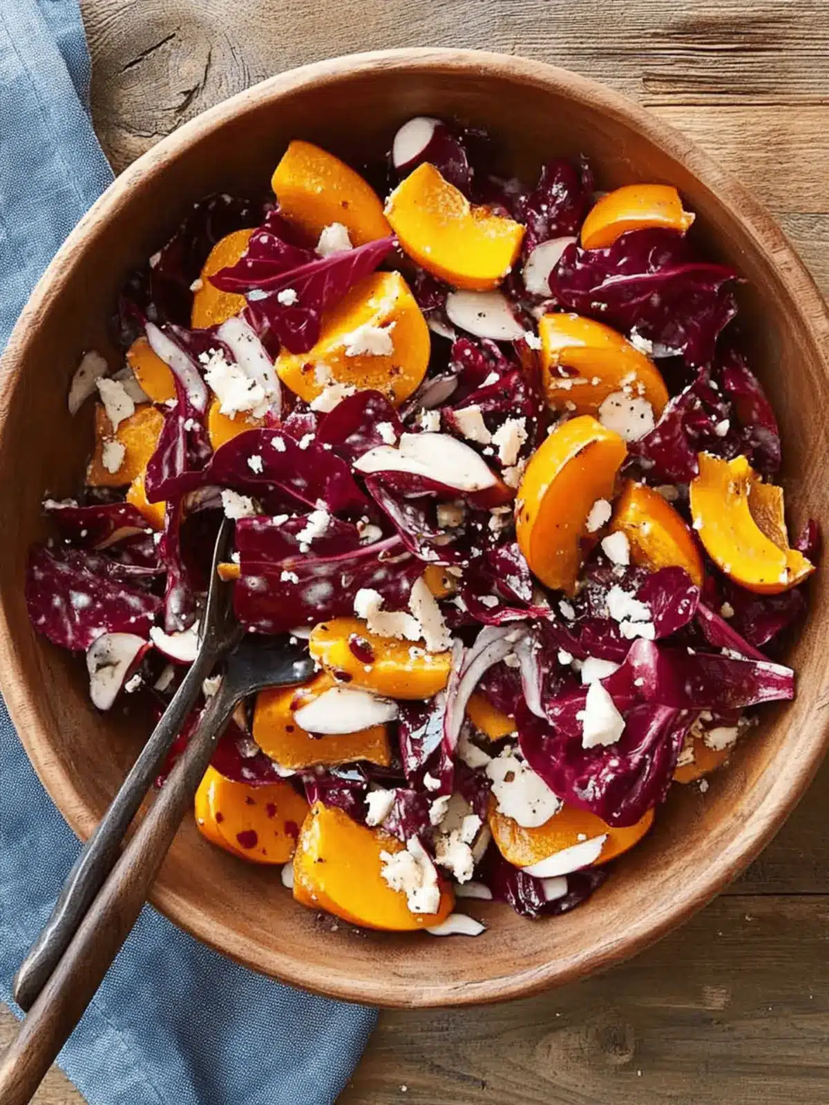 Radicchio Pumpkin Salad with Tahini Dressing