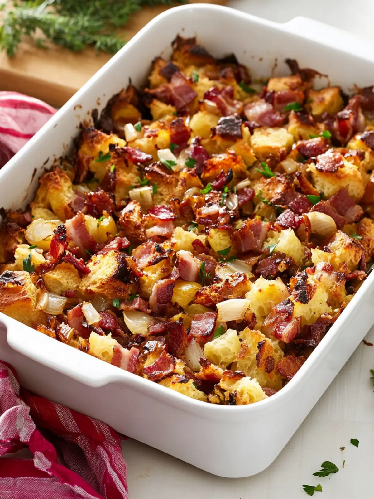 Crispy Bacon and Onion Stuffing Tray Bake for Festive Feasts 2 Crispy Bacon and Onion Stuffing Tray Bake