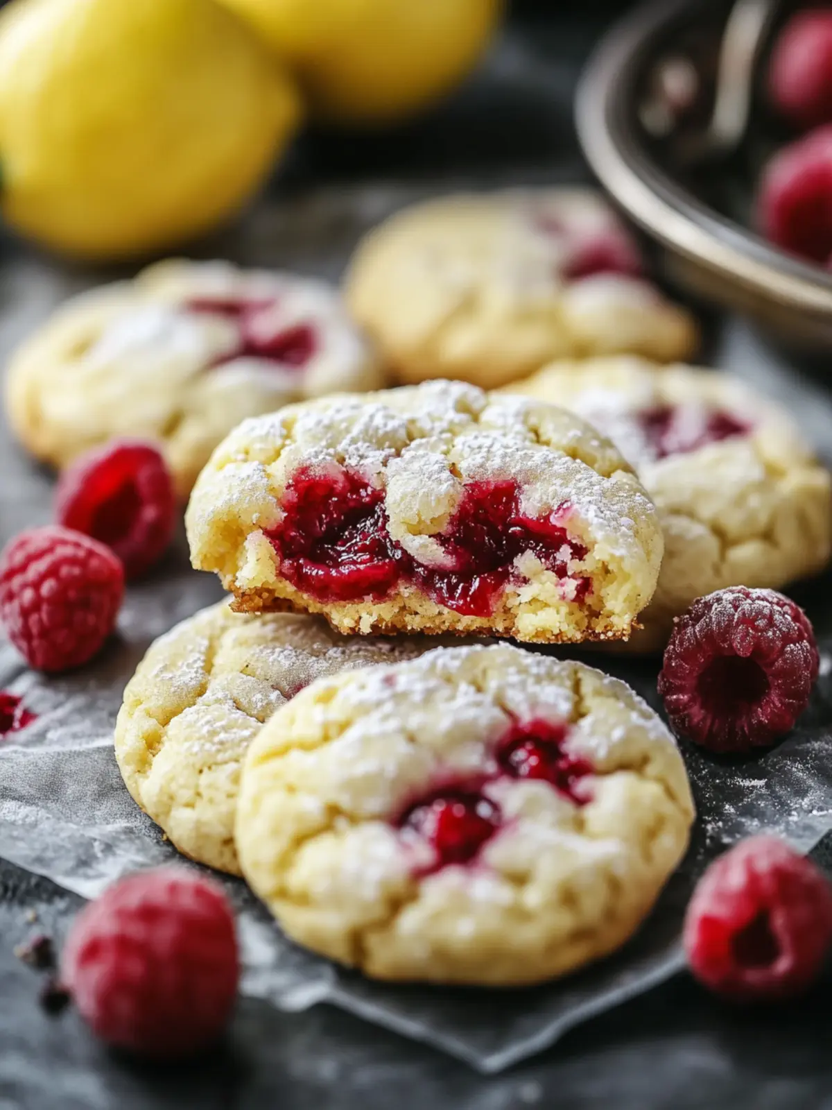 Lemon Raspberry Cookies