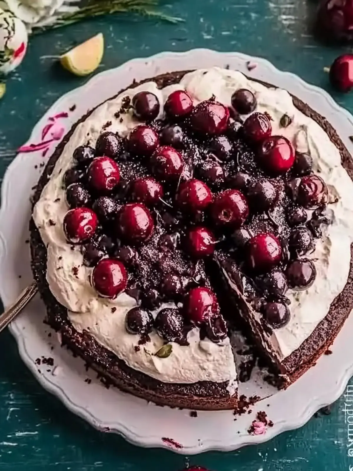 Decadent Black Forest Gateau with Dark Chocolate & Cherries 4 Black forest gateau