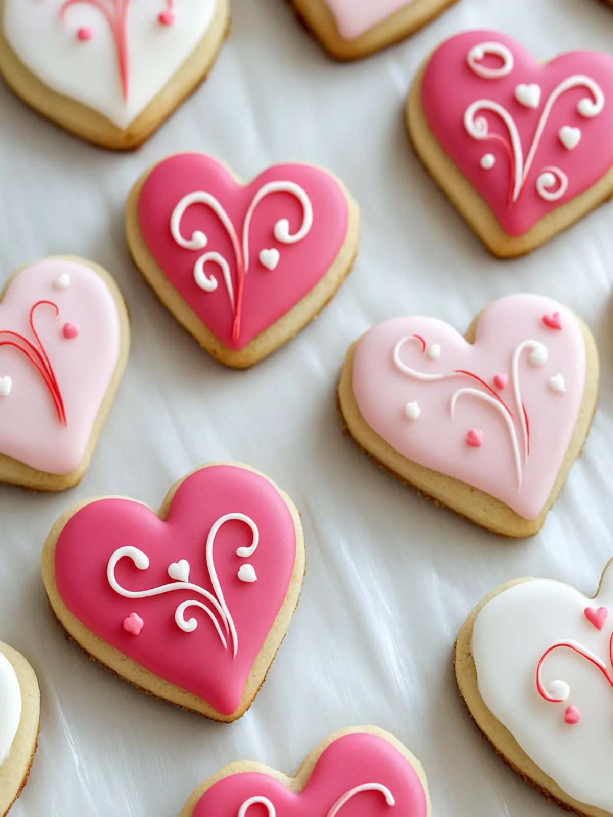 Heart Cookies With Royal Icing