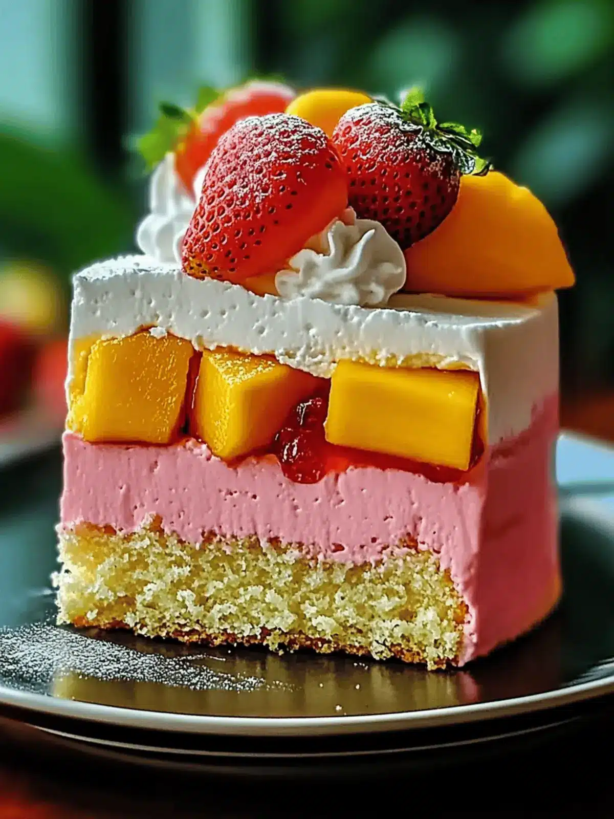 Refreshing Strawberry Mango Split Cake for Summer Bliss 2 Strawberry Mango Split Cake