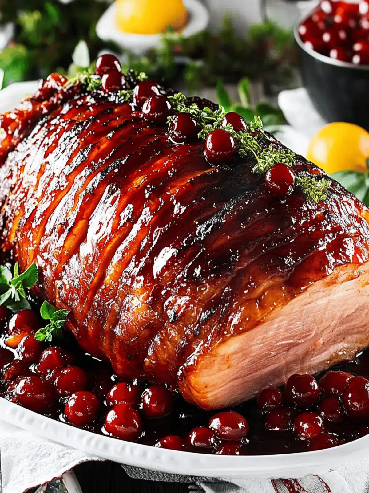 5-Spice Cherry Rum Glazed Ham