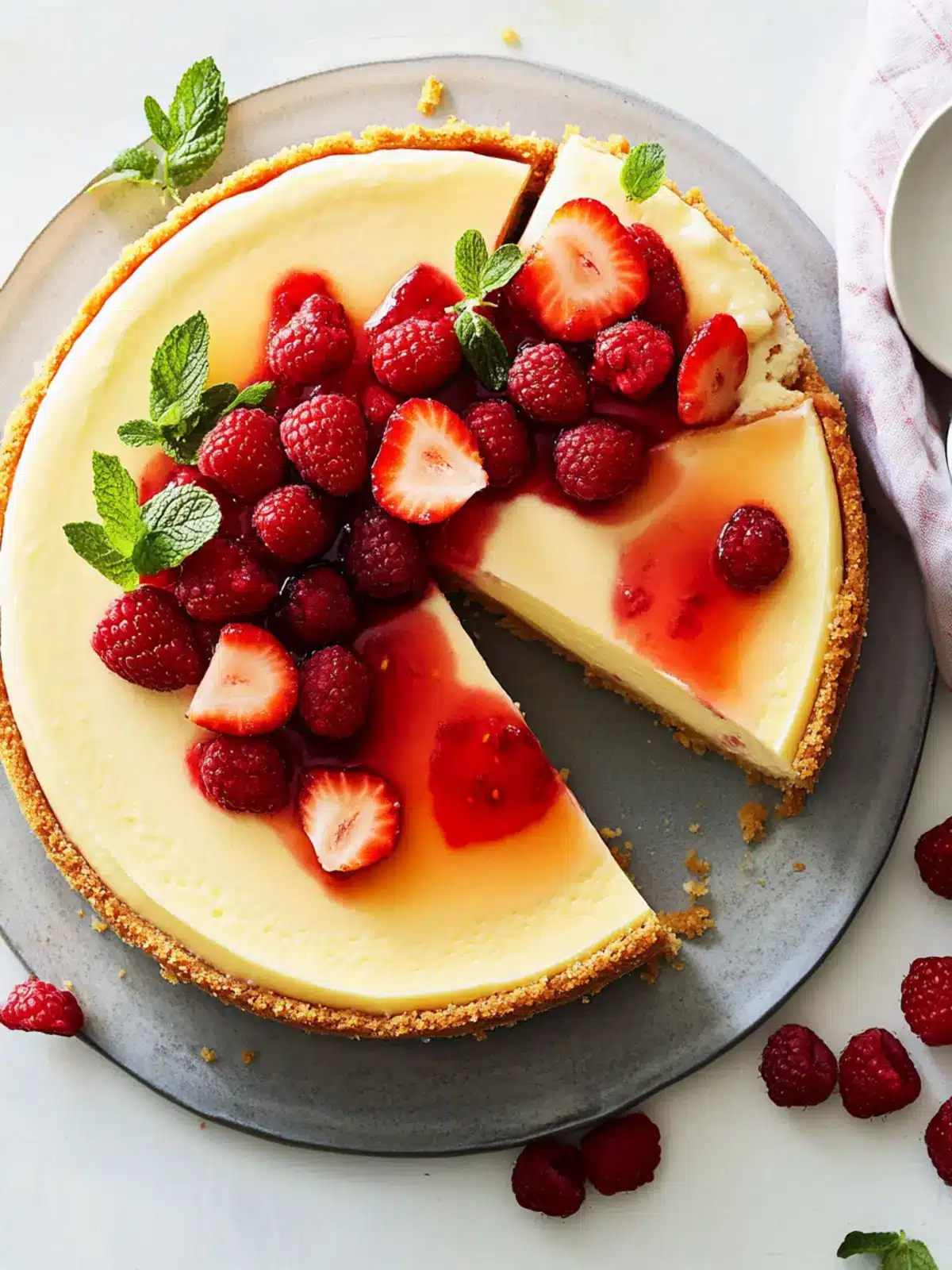 Baked Vanilla Cheesecake with Berry Compote to Impress Guests 2 Baked Vanilla Cheesecake with Berry Compote