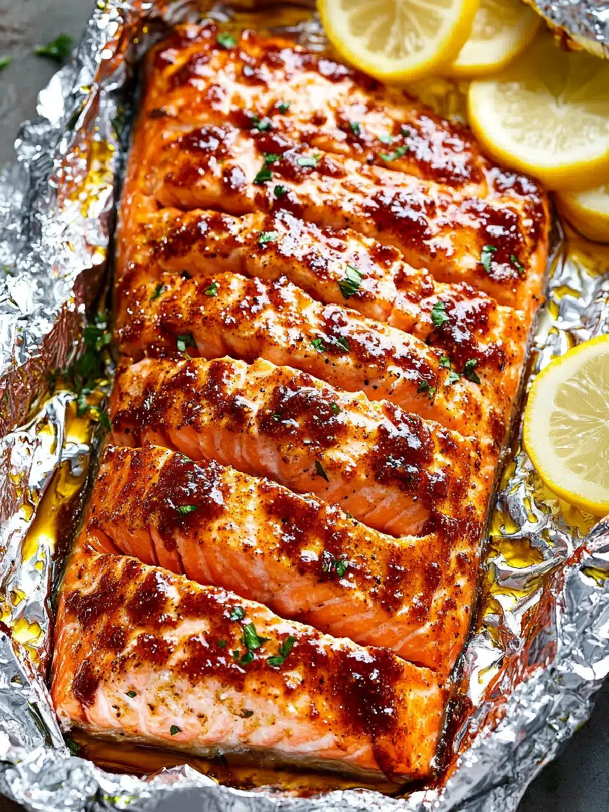 Honey Mustard Salmon In Foil