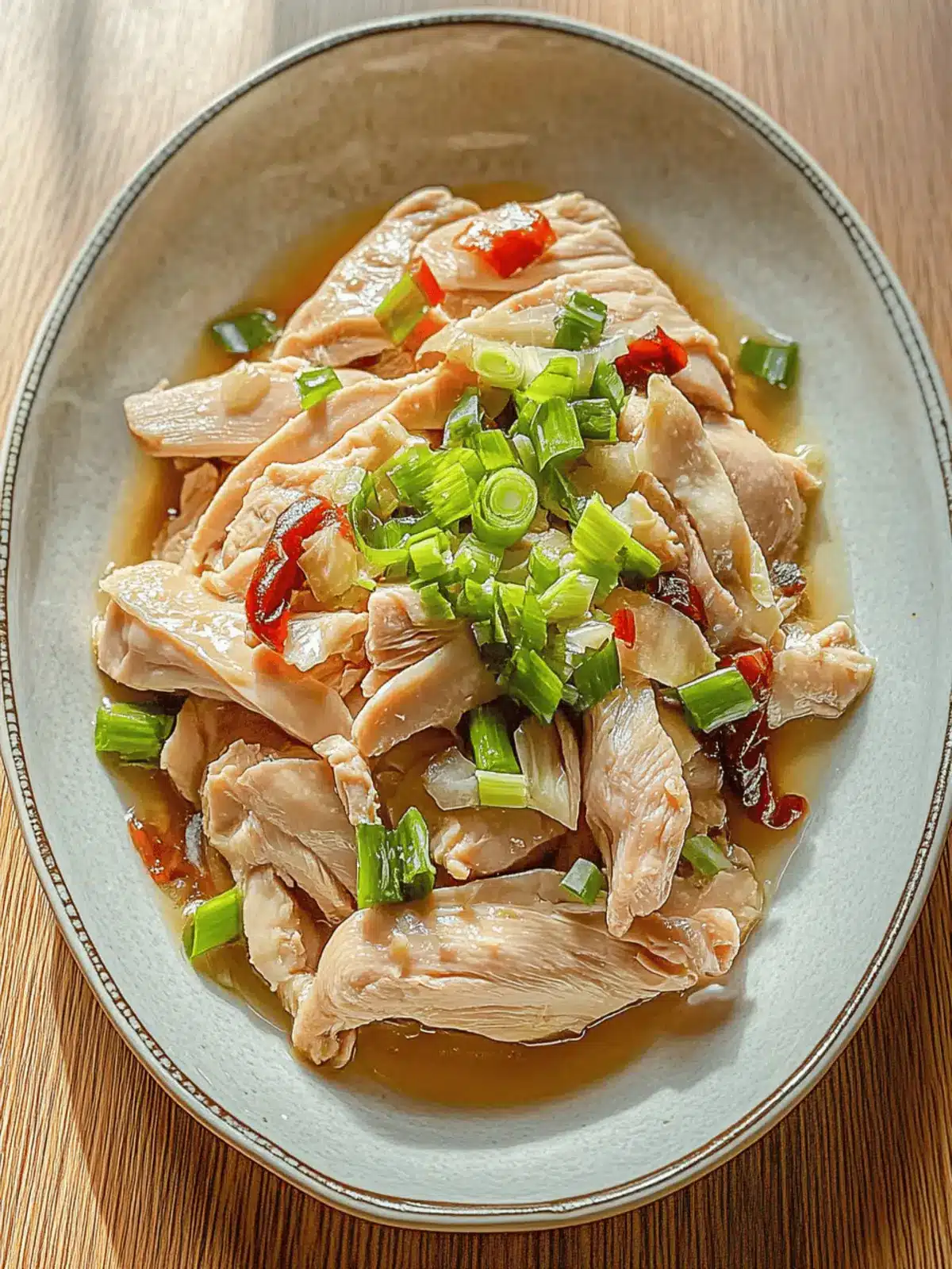 Tantalizing Chinese Steamed Chicken with Ginger Scallion Sauce 3 Chinese Steamed Chicken With Ginger Scallion Sauce