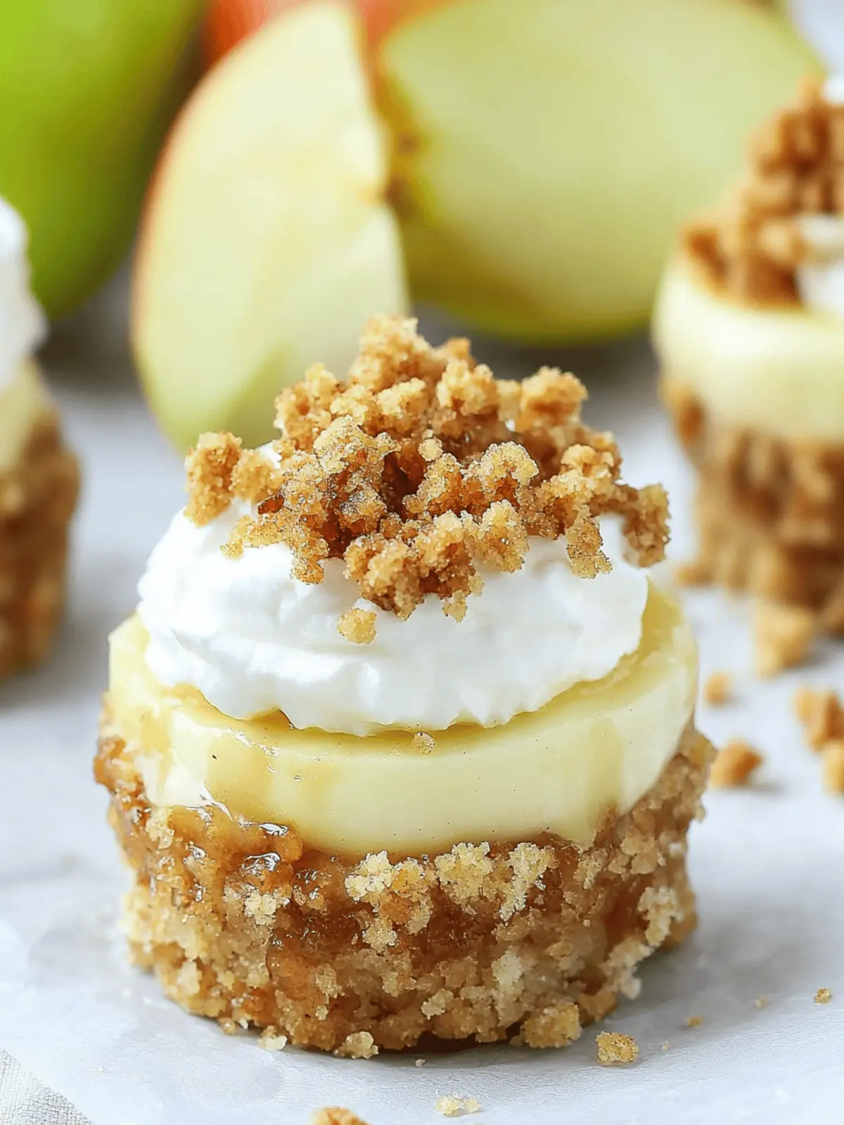 Apple Crisp Mini Cheesecakes