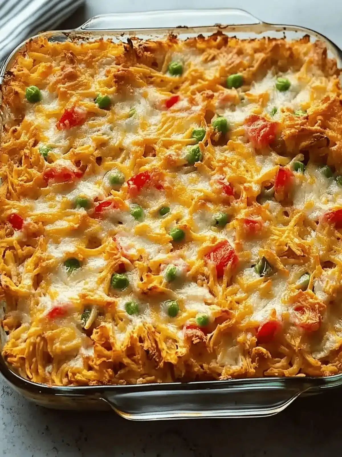Creamy Fajita Chicken Casserole in a Nonstick Cooking Spray Dish 2 casserole dish with nonstick cooking spray Recipe