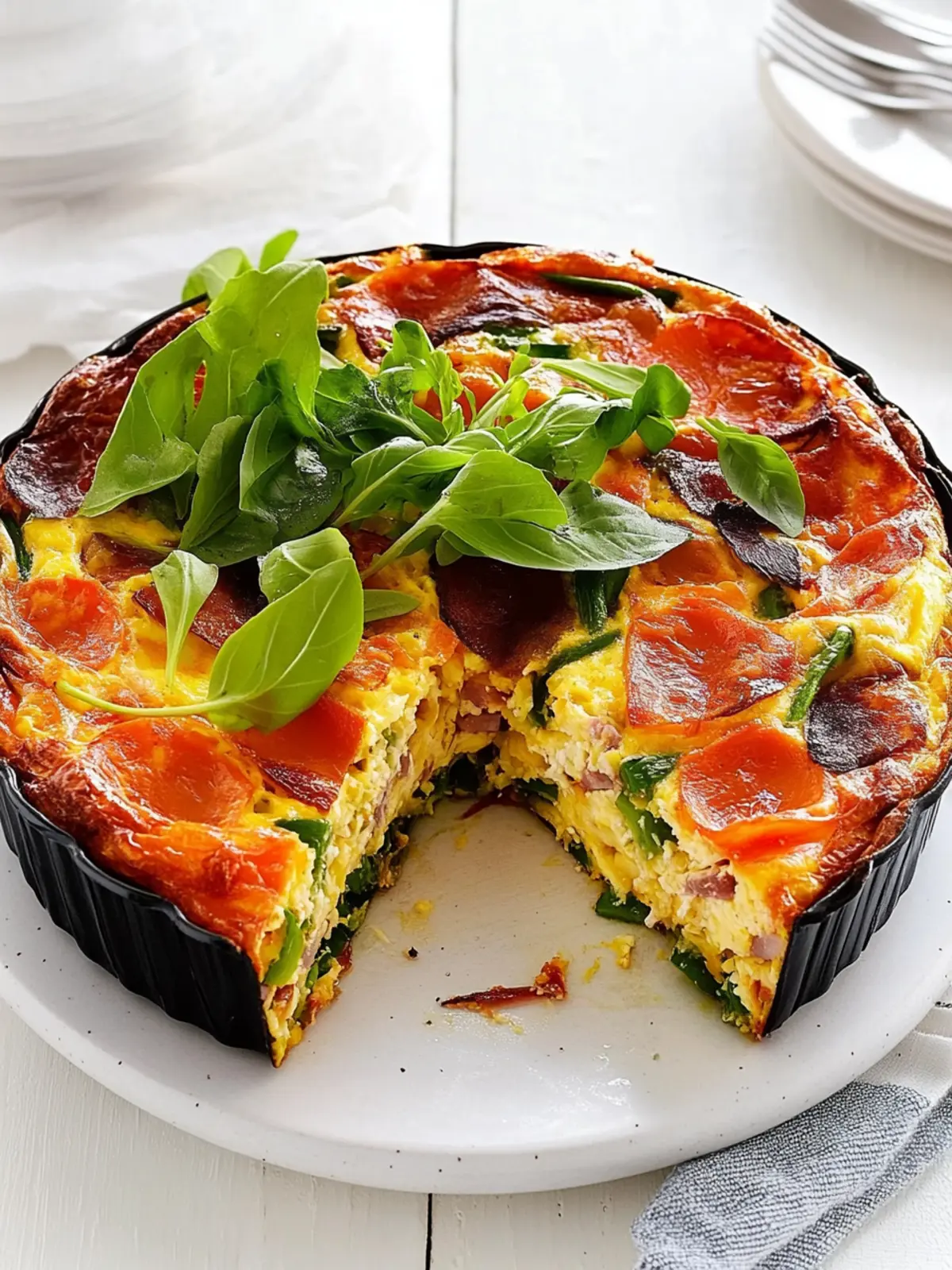 Savory Cake Tin Frittata Loaded with Roasted Veggies 4 Cake Tin Frittata