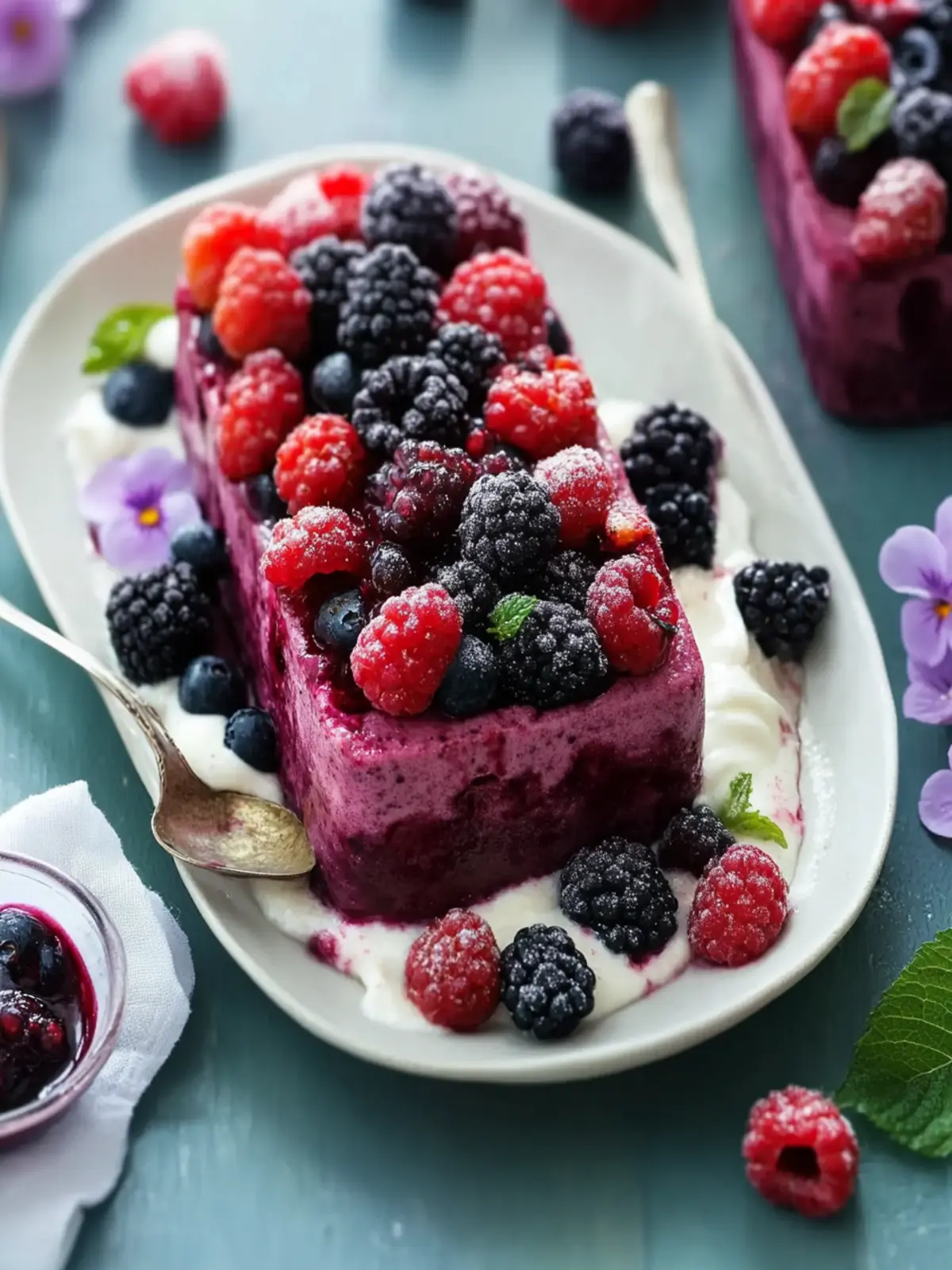 Summer Berry Pudding With Mascarpone Cream