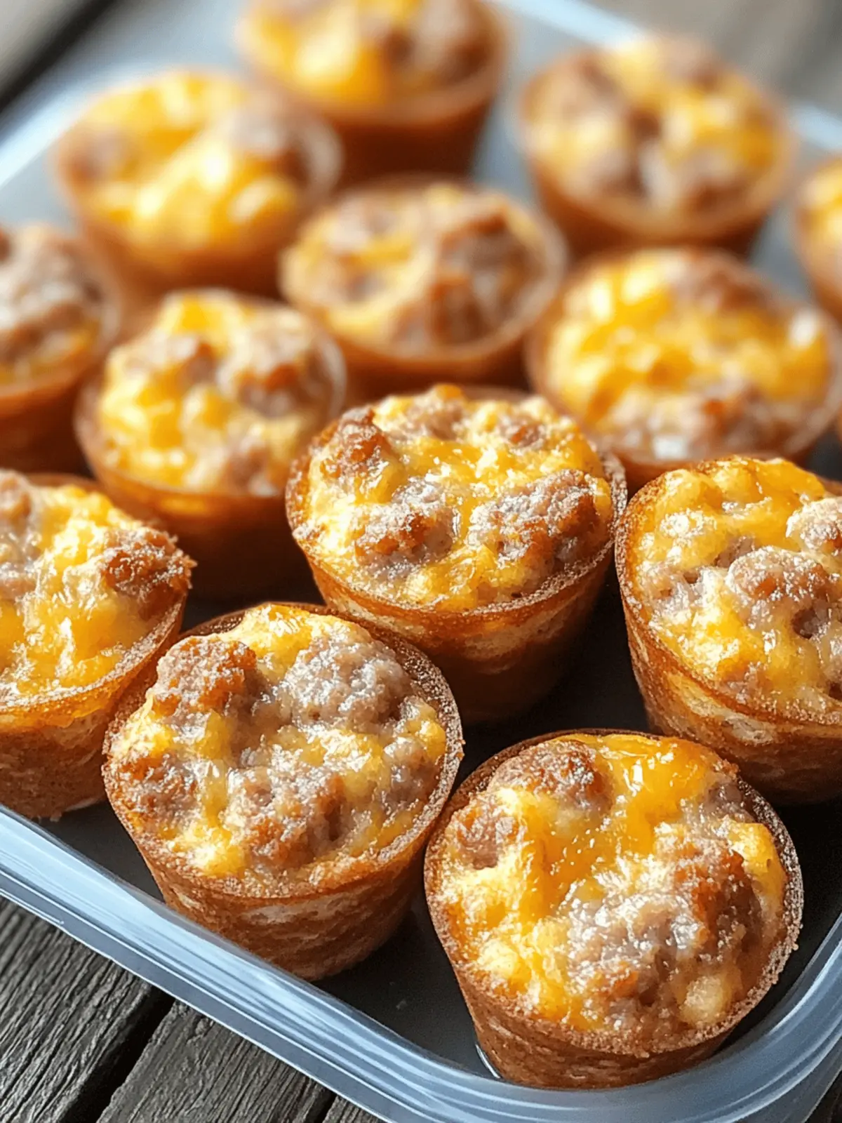 High-Protein Pancake Sausage Mini Muffins