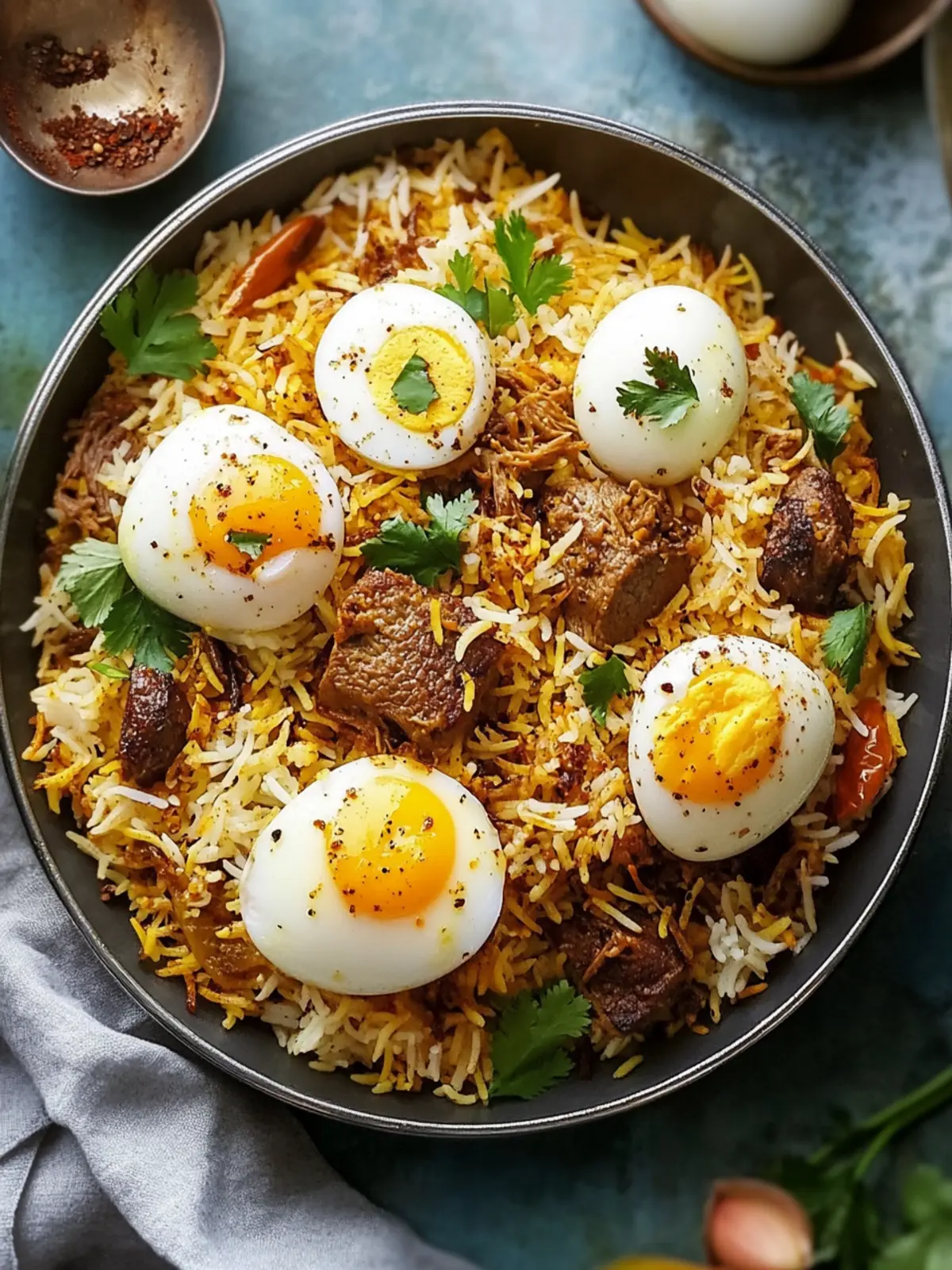 Savory Indian Lamb Biryani With Eggs: A Family Favorite Delight 3 Indian Lamb Biryani With Eggs