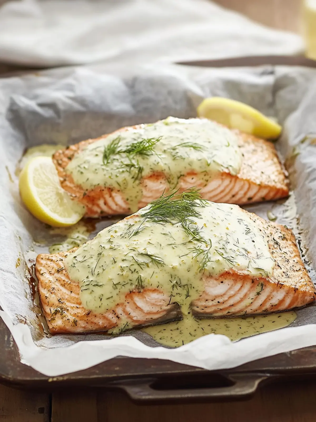 Dill and Lemon Baked Salmon