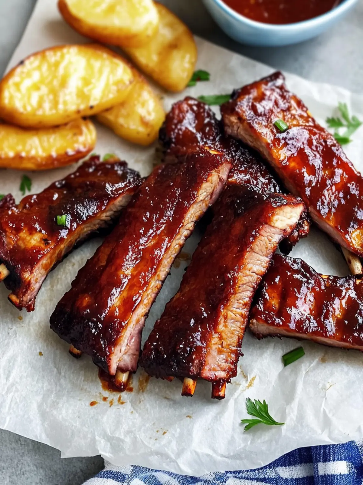 Air Fryer Smoky BBQ Pork Spare Ribs
