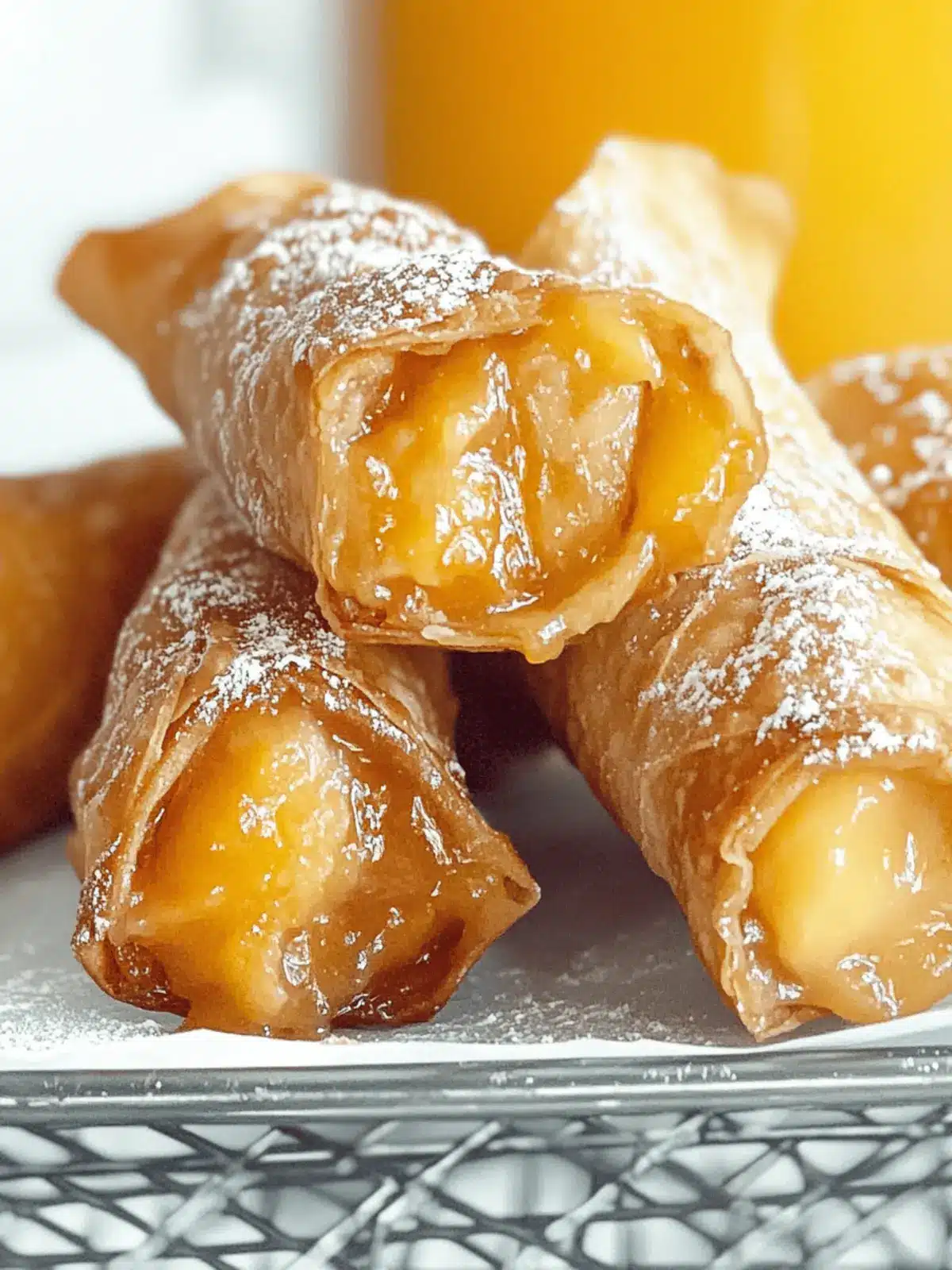 Peach Cobbler Egg Rolls