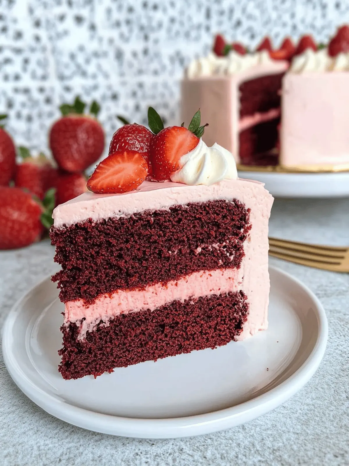 Strawberry Red Velvet Cake