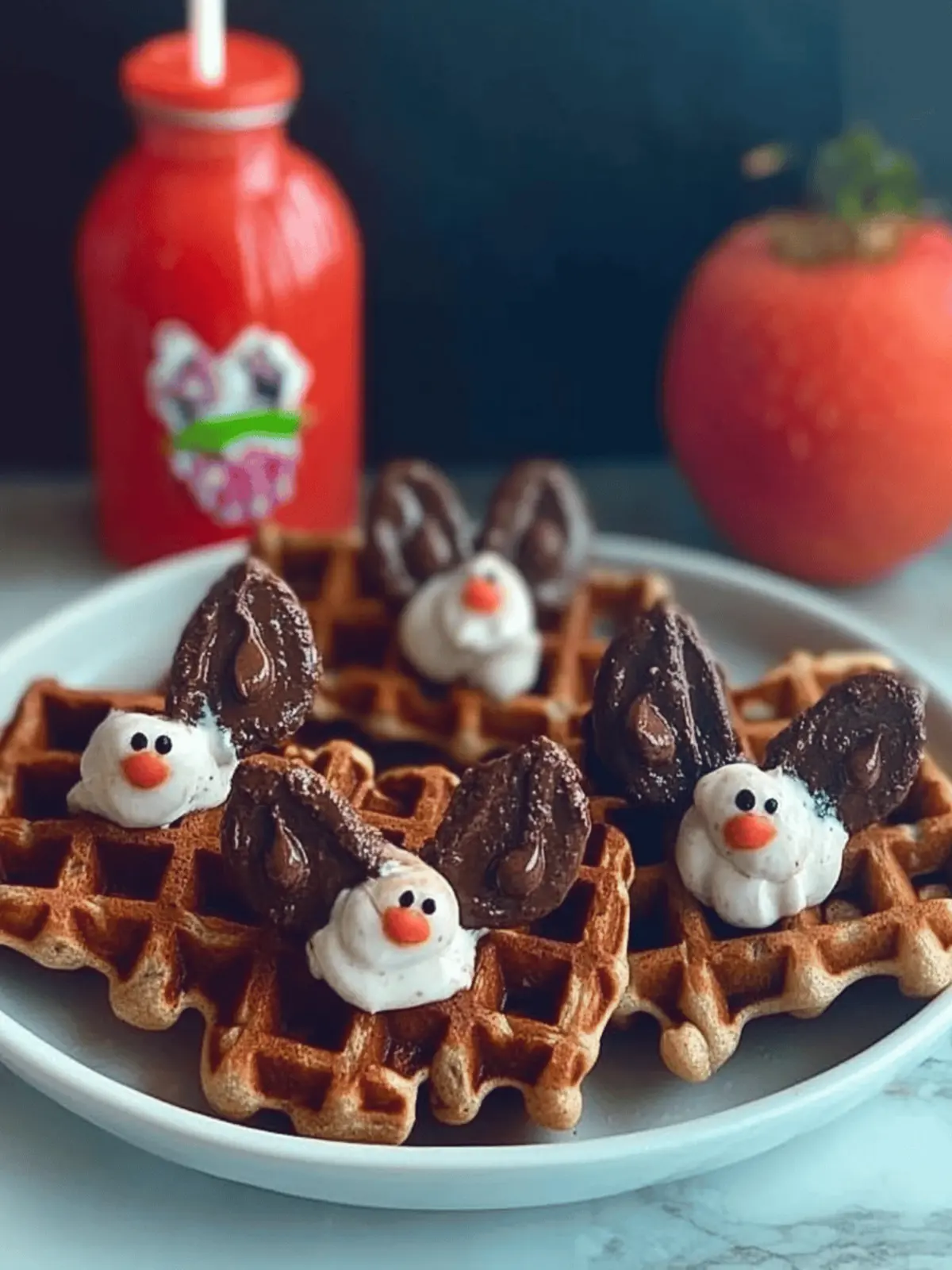 Get Spooky with Chocolate Milk Waffles Shaped Like Bats 4 Chocolate Milk Waffles