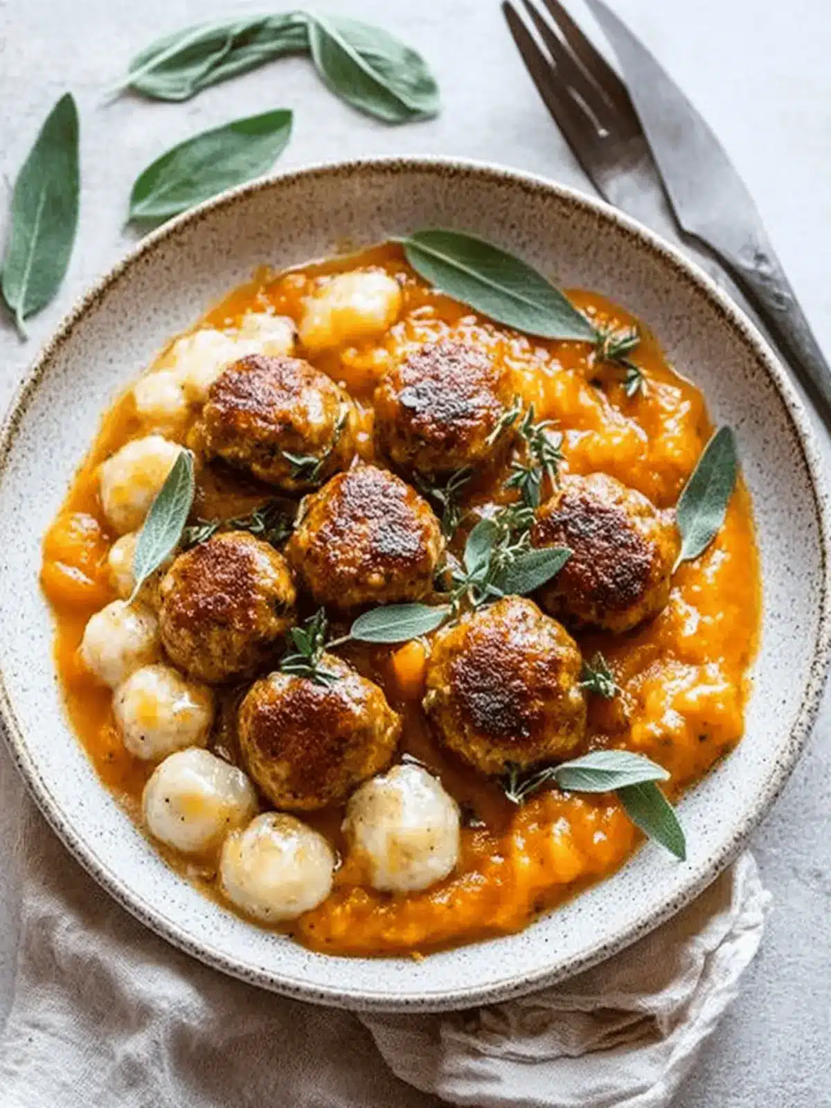Savory Turkey Meatballs in Pumpkin Sage Sauce for Cozy Nights 3 Turkey Meatballs in Pumpkin Sage Sauce