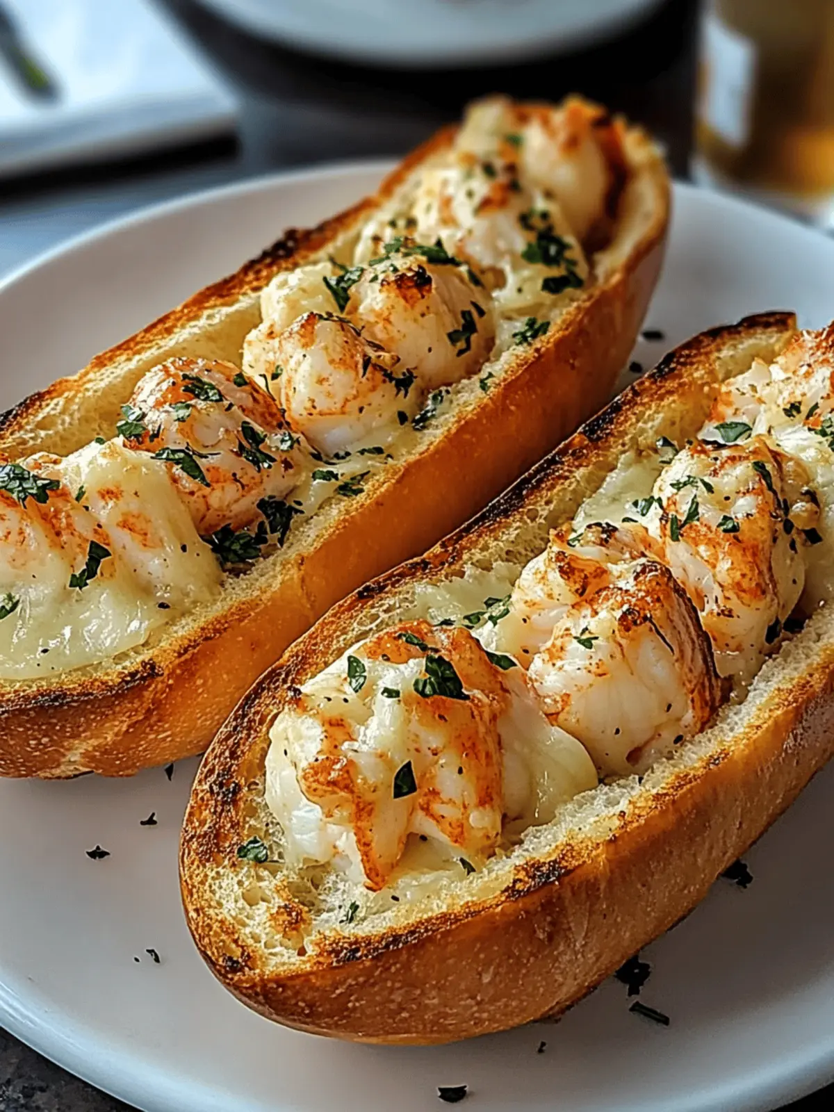 Lobster-Stuffed Garlic Bread Boats: Your New Favorite Appetizer 2 Lobster-Stuffed Garlic Bread Boats