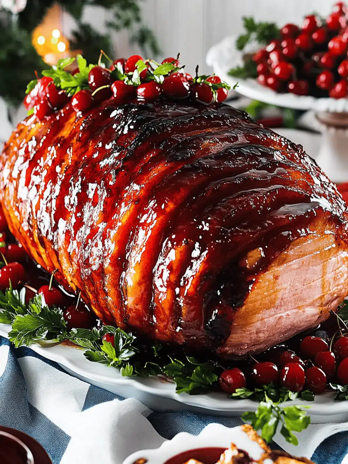 5-Spice Cherry Rum Glazed Ham