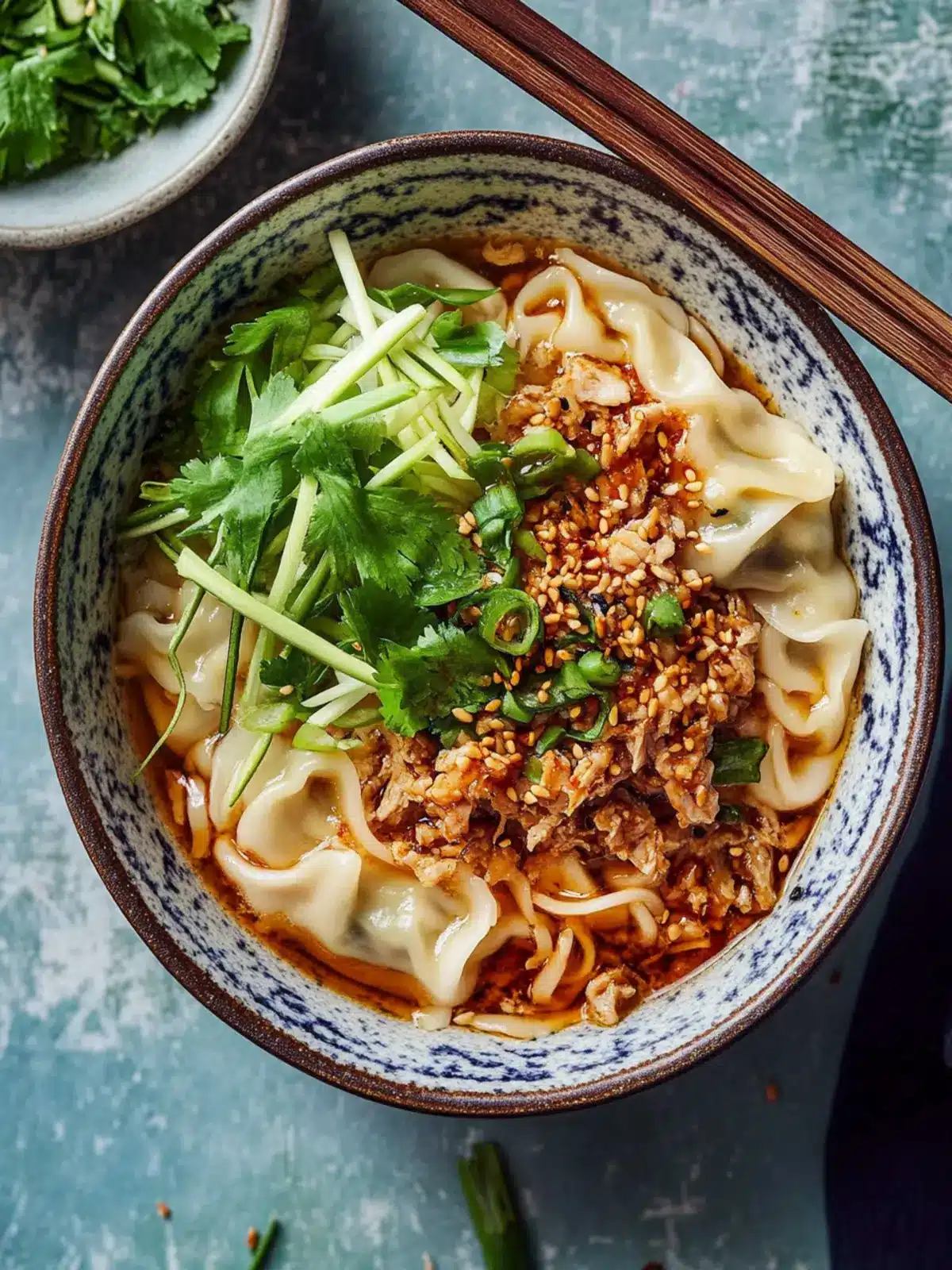 Spicy Pork Hand Pulled Dumpling Wrapper Noodles