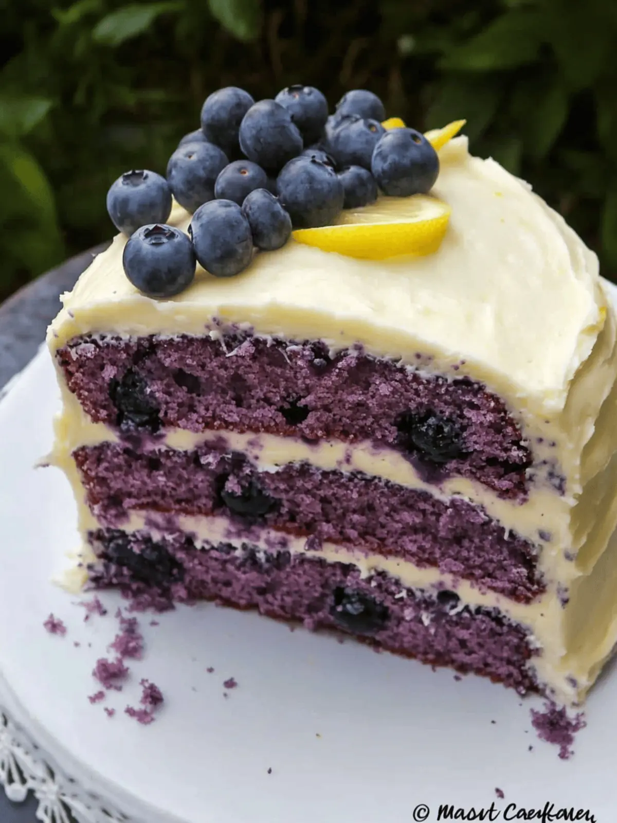 Delicious Blueberry Cake with Lemon Cream Cheese Frosting Recipe 3 Blueberry Cake with Lemon Cream Cheese Frosting