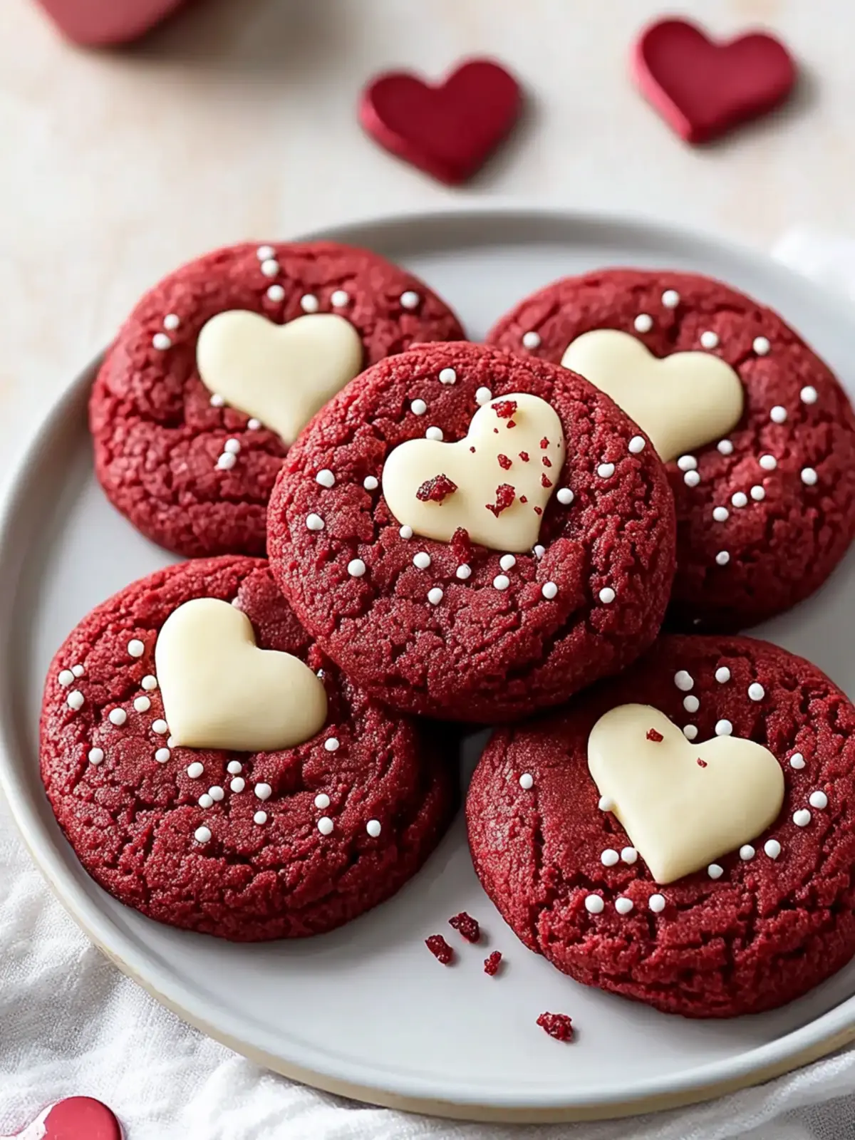 Chewy Valentines Day Red Velvet Cookies