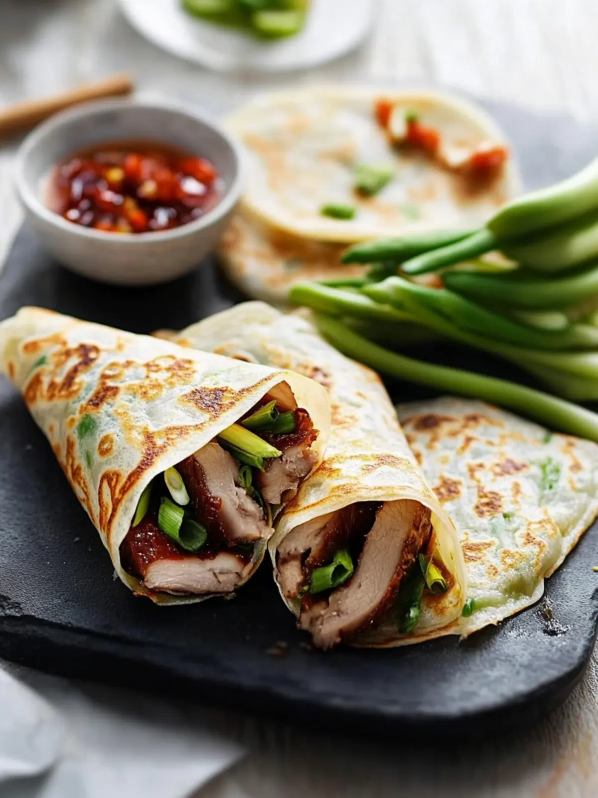 Savory Peking Duck Crepe Wraps for Your Next Celebration 2 Peking Duck Crepe Wraps