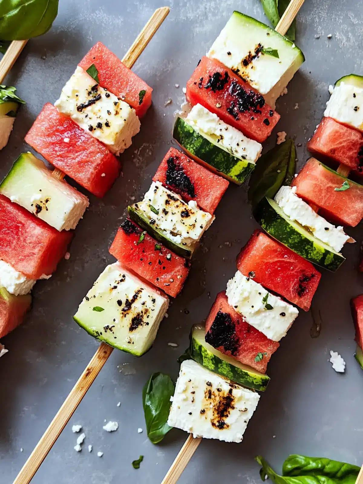 Watermelon Feta Skewers