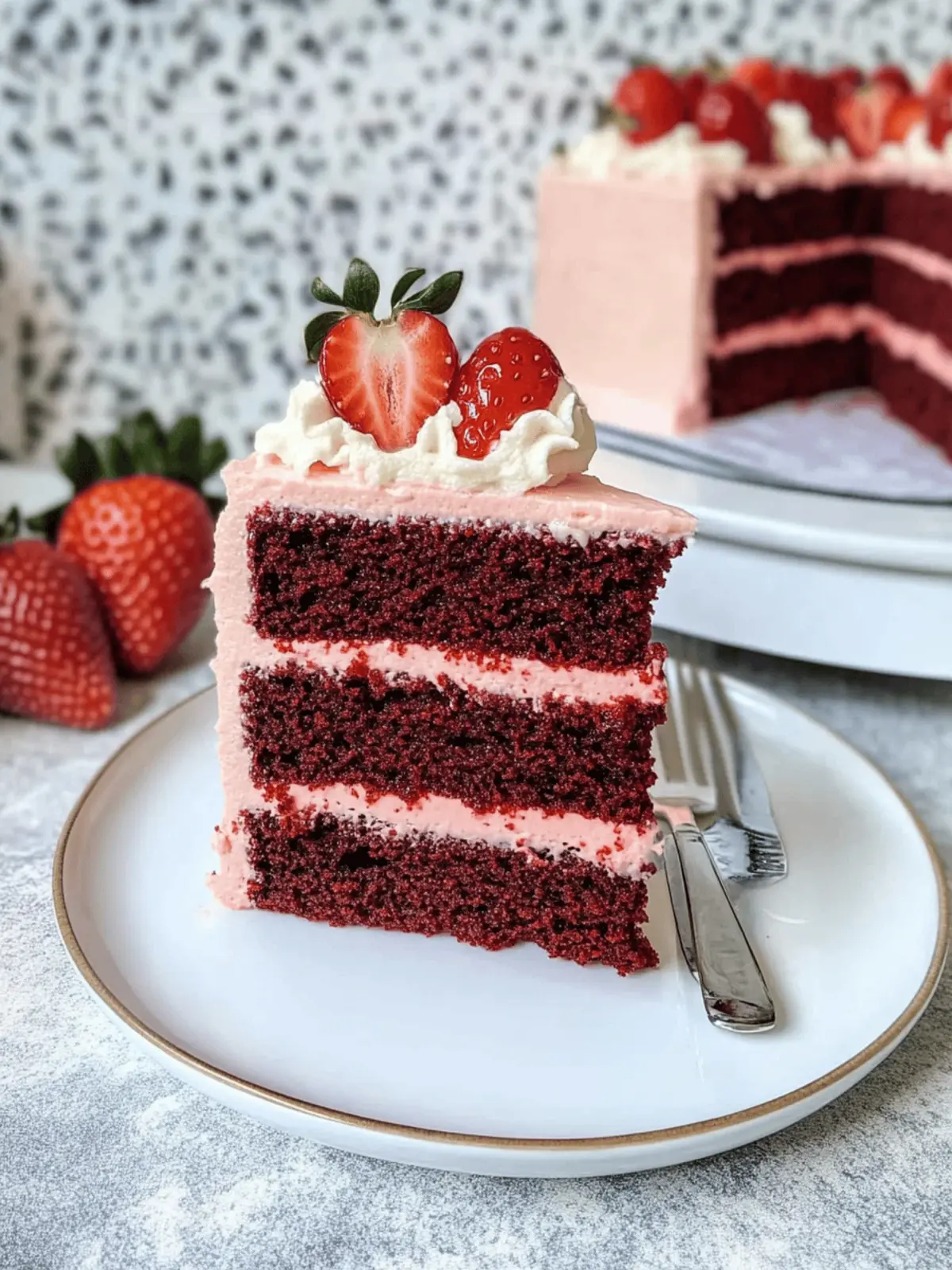 Strawberry Red Velvet Cake
