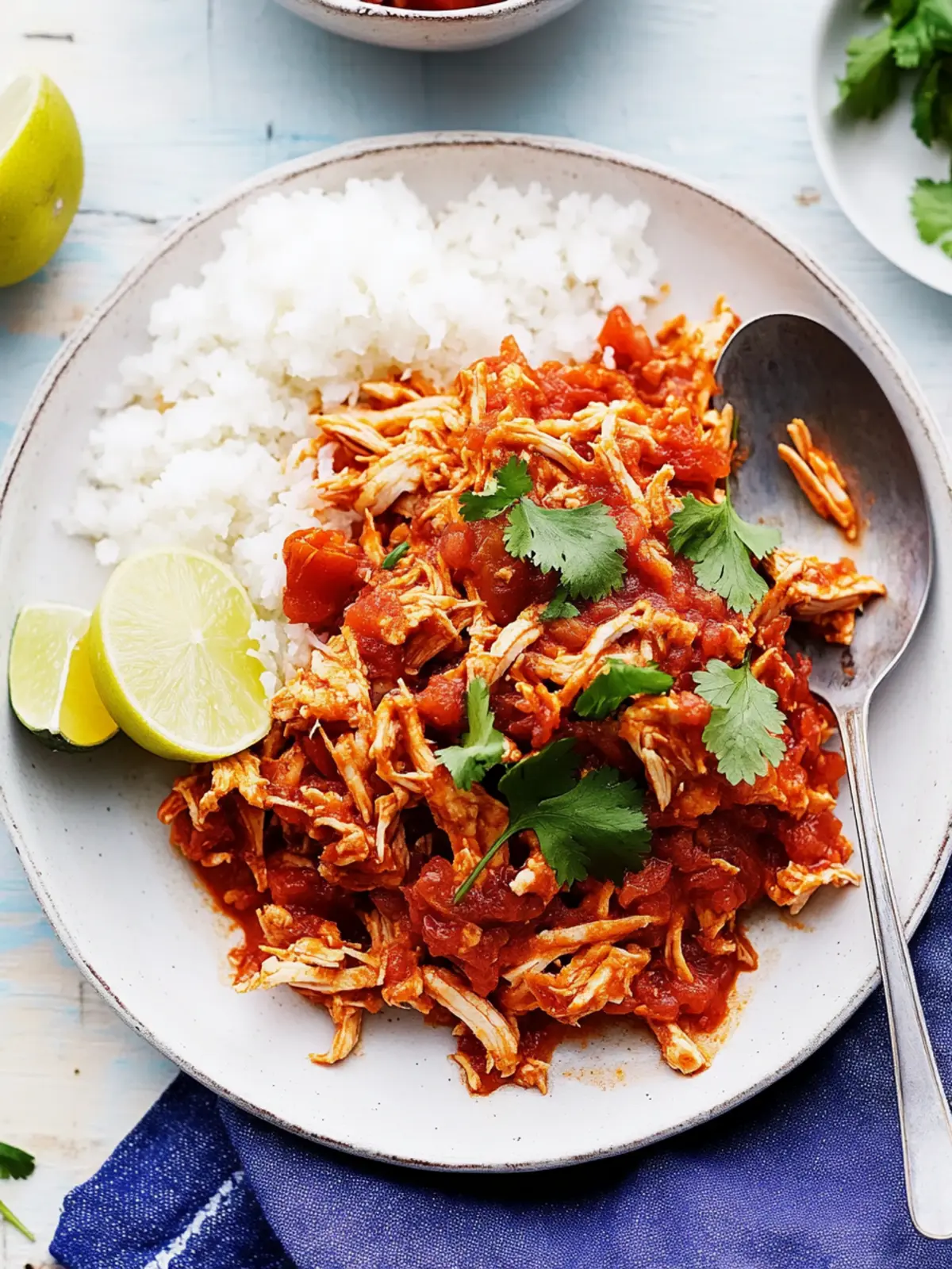 Slow Cooked Tomato Pulled Chicken