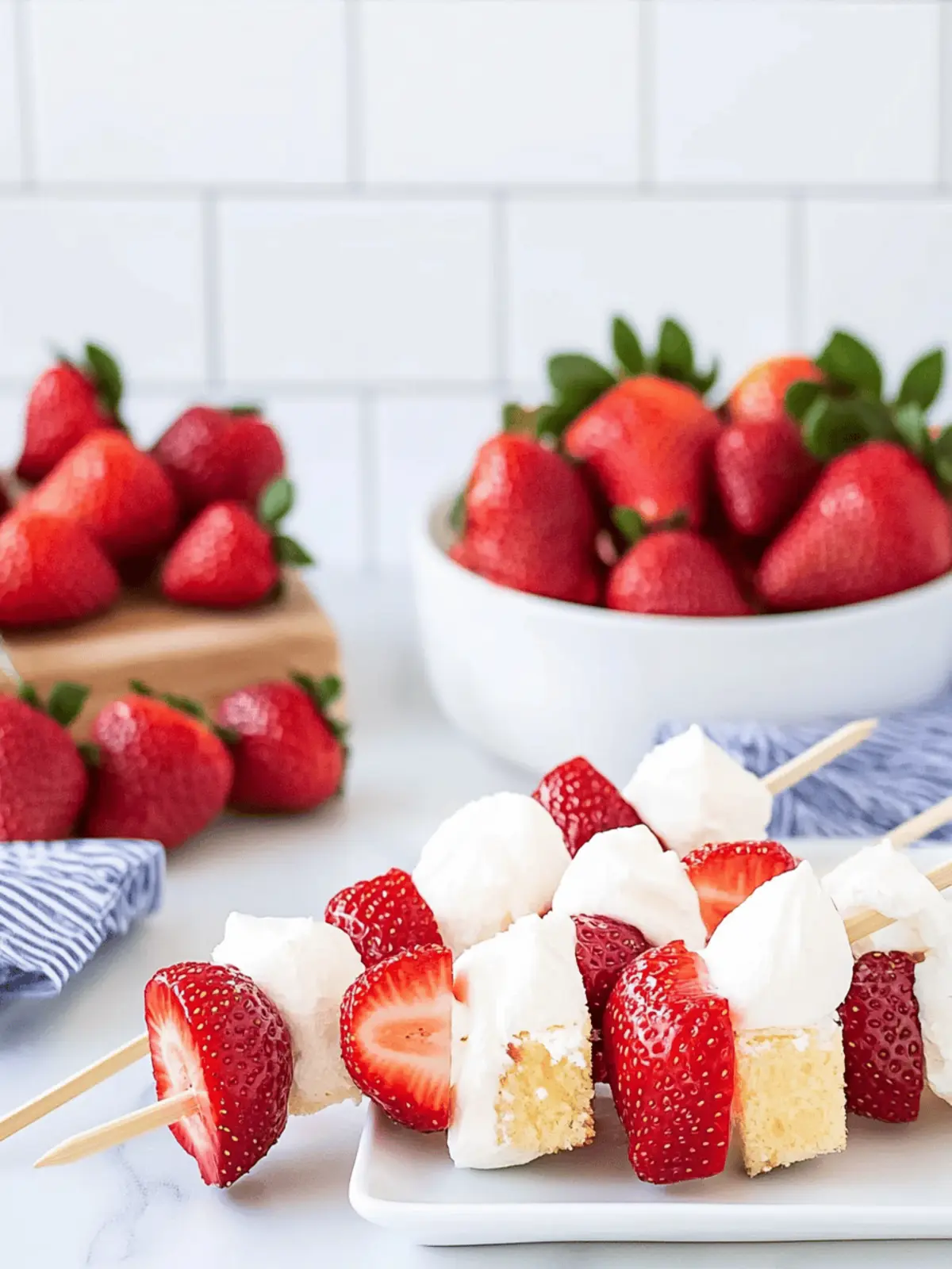 Strawberry Shortcake Kabobs   2 Ways