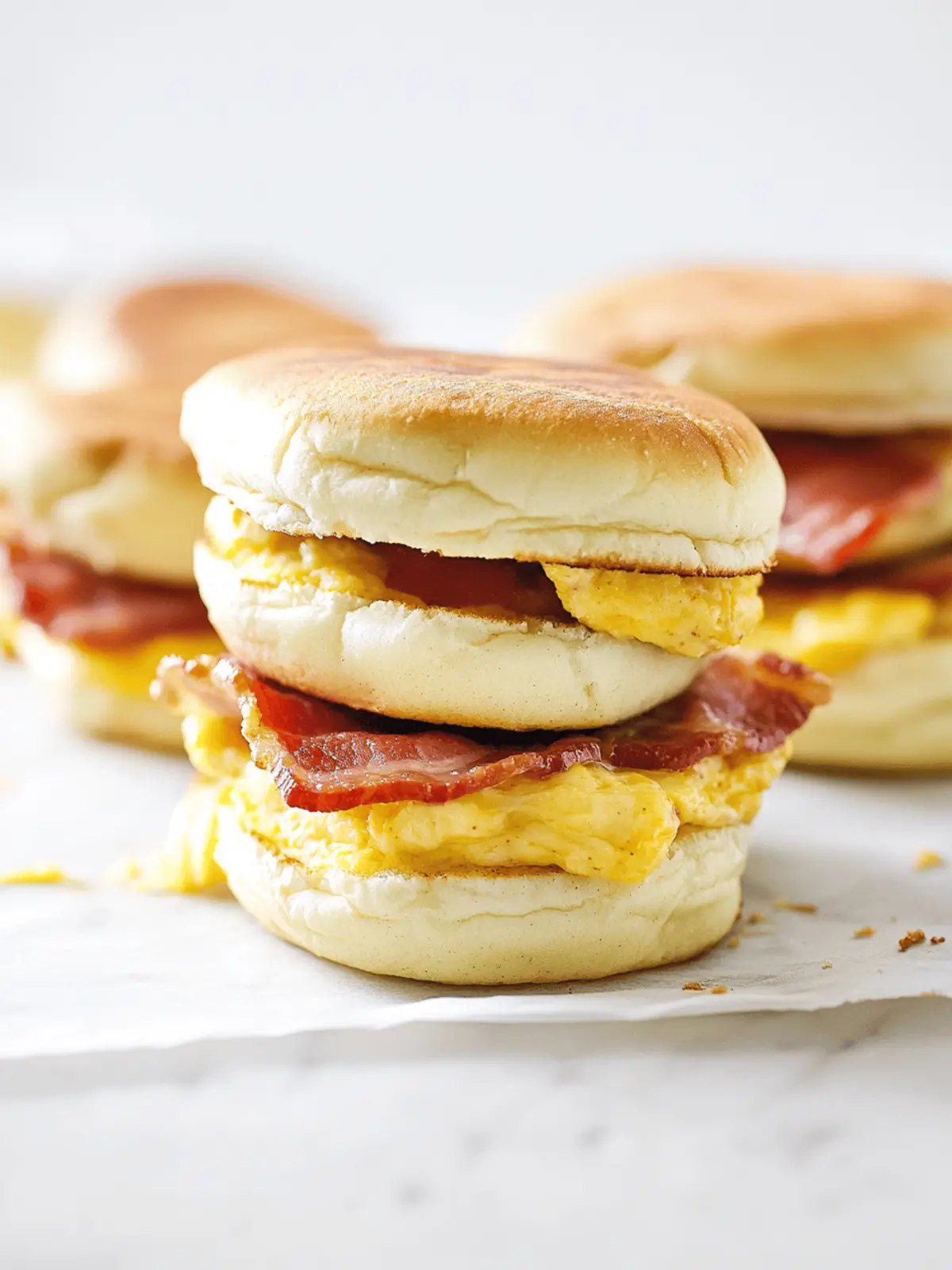 Make-Ahead Bacon Breakfast Sandwiches