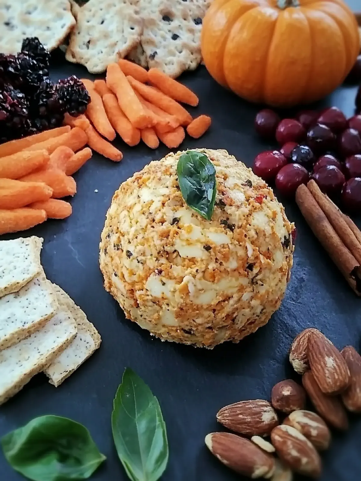 Delicious Spiced Pumpkin Basil Cheese Ball for Fun Gatherings 2 Spiced Pumpkin Basil Cheese Ball