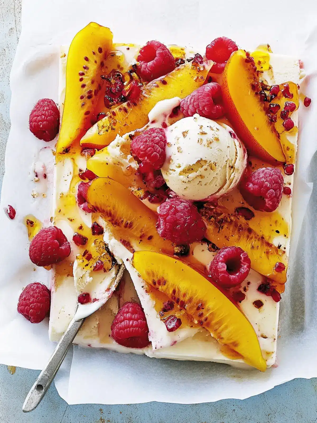 Refreshing Summer Fruit Raspberry Ice-Cream Slice Delight 4 Summer Fruit Raspberry Ice-cream Slice