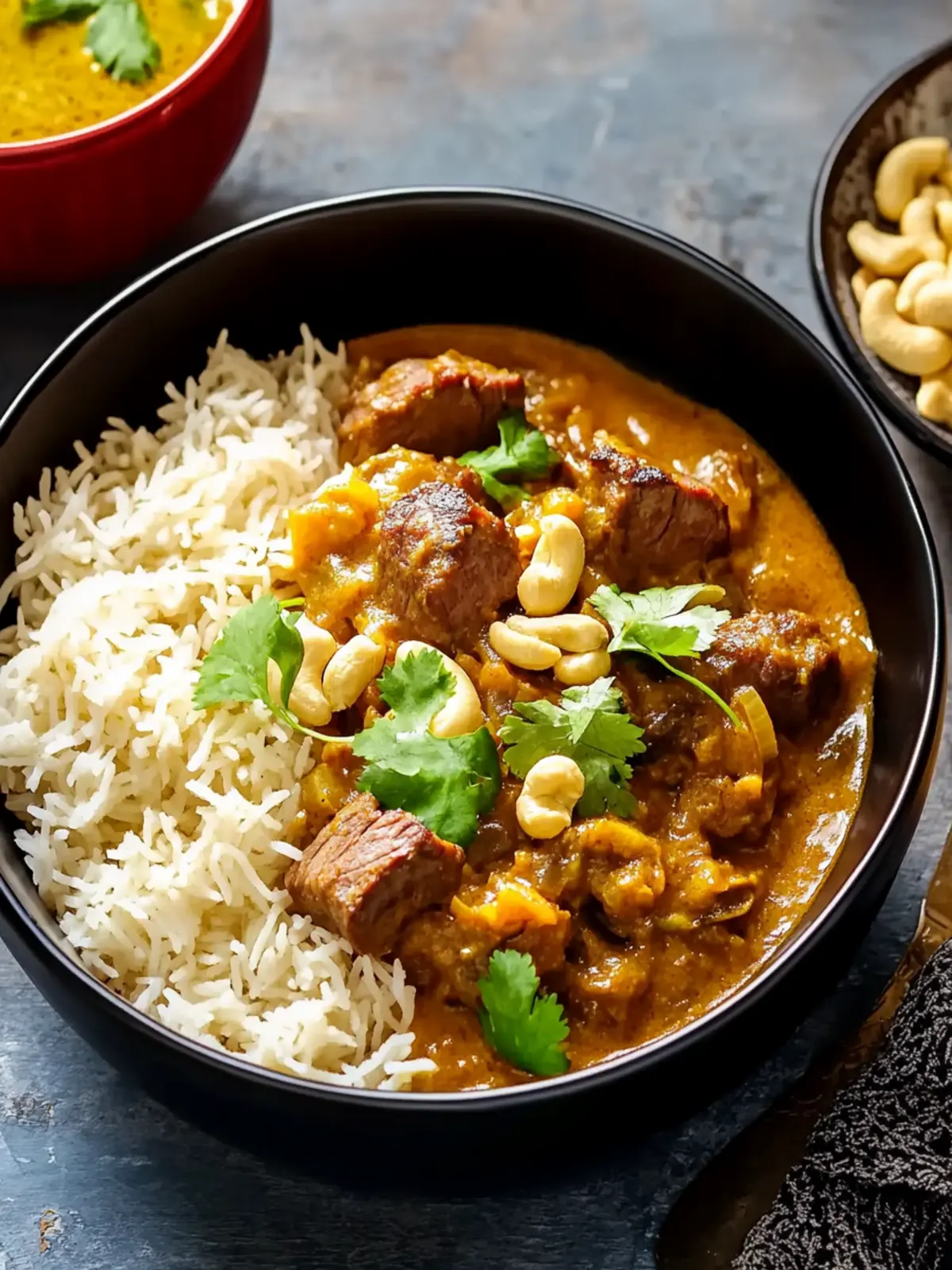 Savory Slow Cooked Sri Lankan Coconut and Cashew Lamb Curry 2 Slow Cooked Sri Lankan Coconut and Cashew Lamb Curry