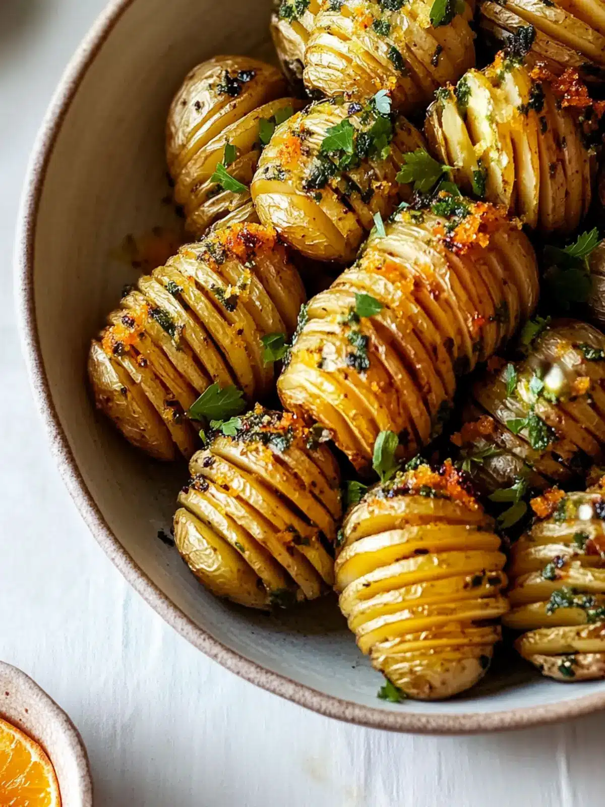 Roast Herb, Chilli and Orange Butter Hasselback Potatoes Delight 3 Roast Herb, Chilli and Orange Butter Hasselback Potatoes
