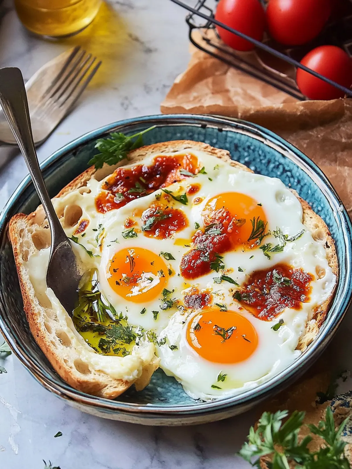 Prepped Turkish Eggs Breakfast