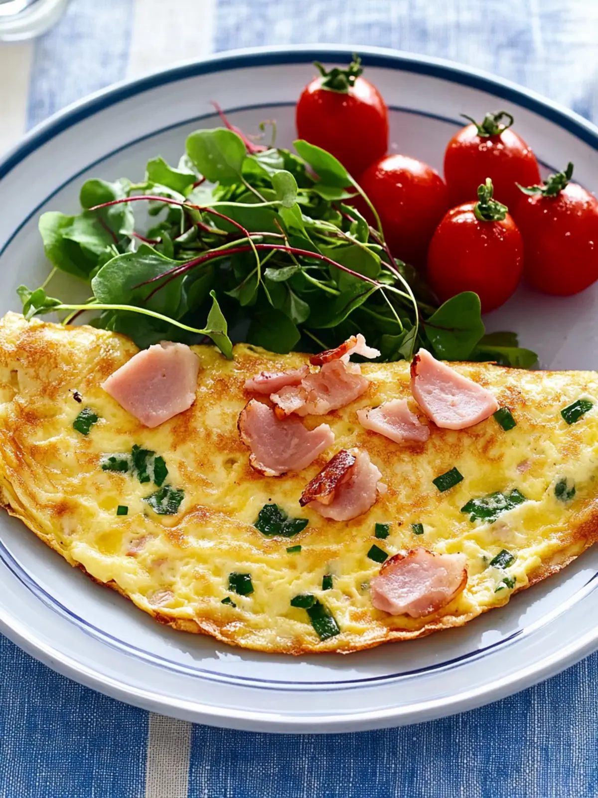Fluffy Cheese And Ham Omelette in Just 10 Minutes! 3 Fluffy Cheese And Ham Omelette
