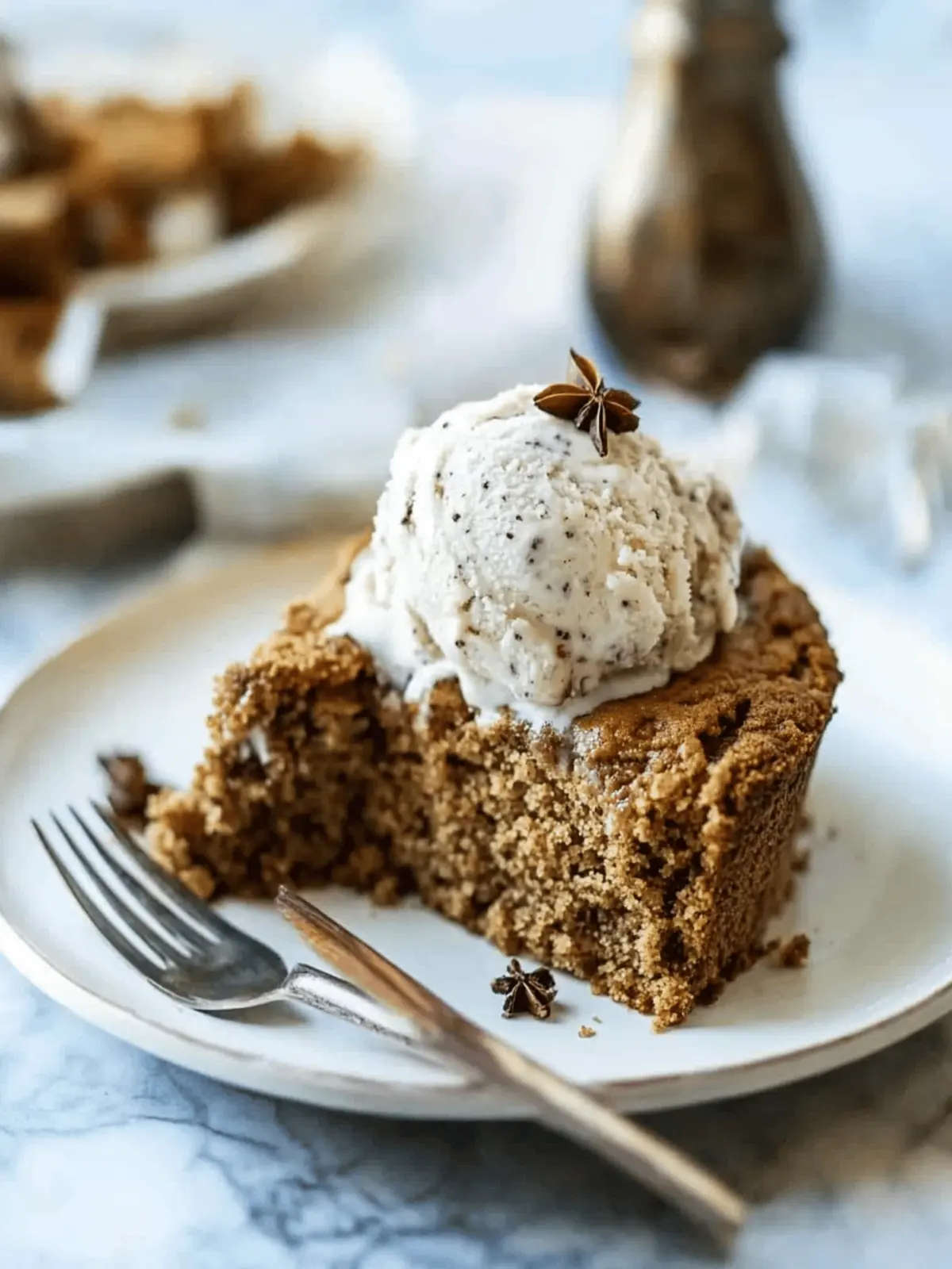 Pumpkin Coffee Cake with Chai Ice Cream